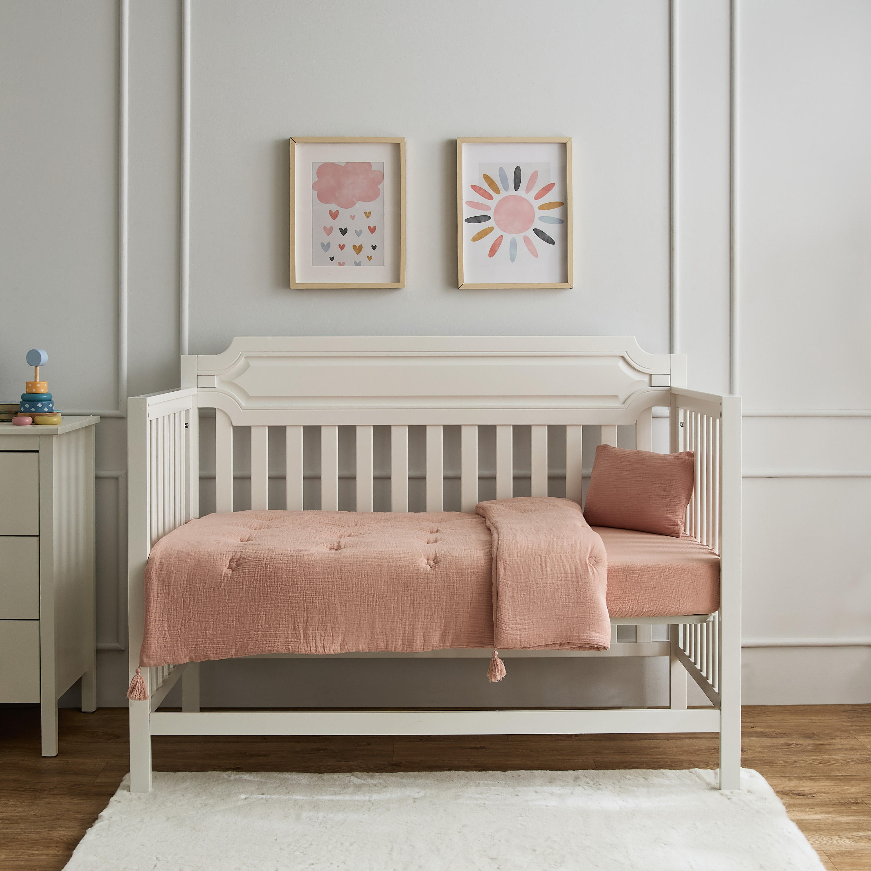 Set of 2 Giggles Baby Bedding Set with Soft Muslin, 90x130 cm-baby-nursery-babybedding-image-3