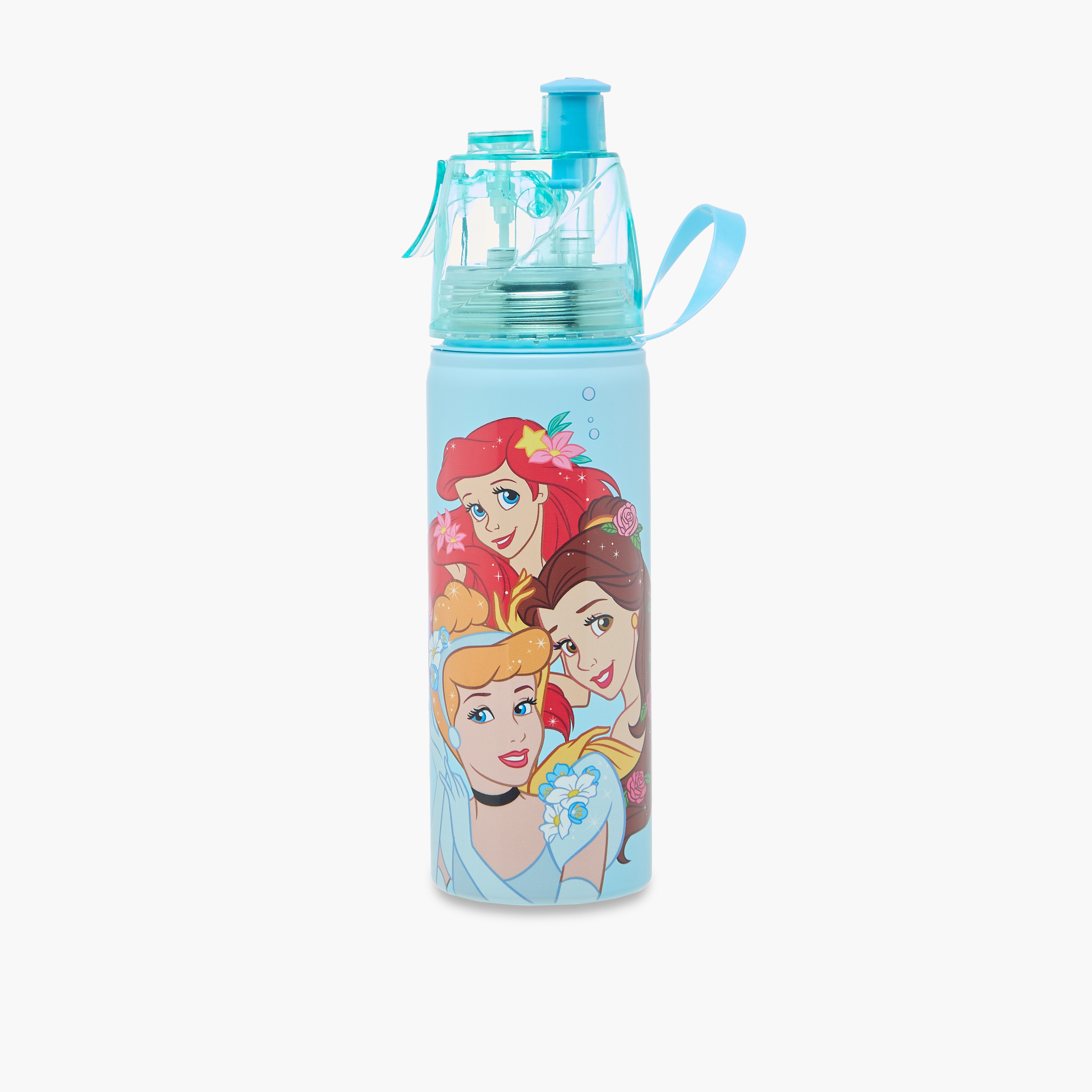 قارورة ماء ستانلس ستيل بقفل دوّار وتصميم برنسيس من ديزني - 750 مل-school-waterbottles-image-1