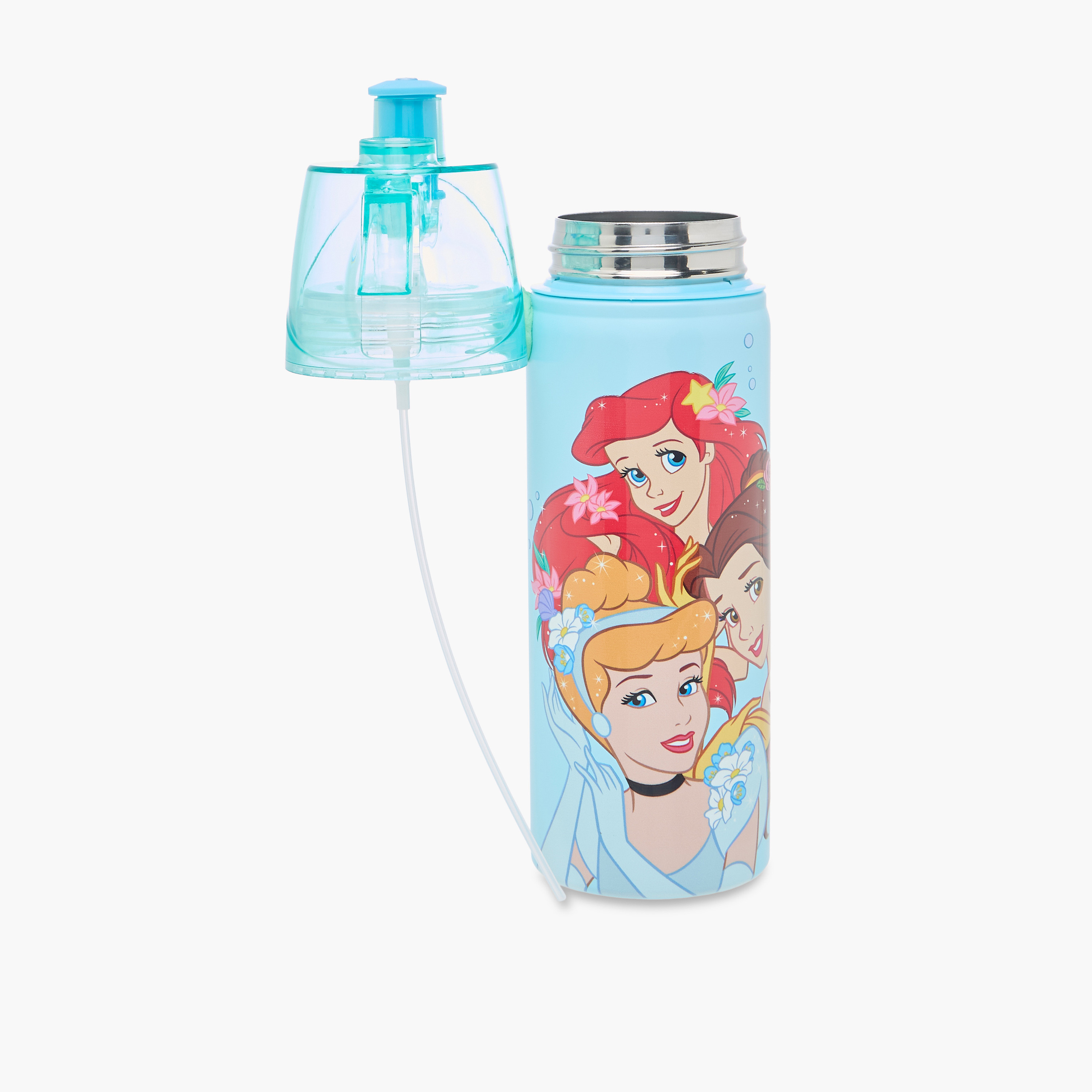 قارورة ماء ستانلس ستيل بقفل دوّار وتصميم برنسيس من ديزني - 750 مل-school-waterbottles-image-2