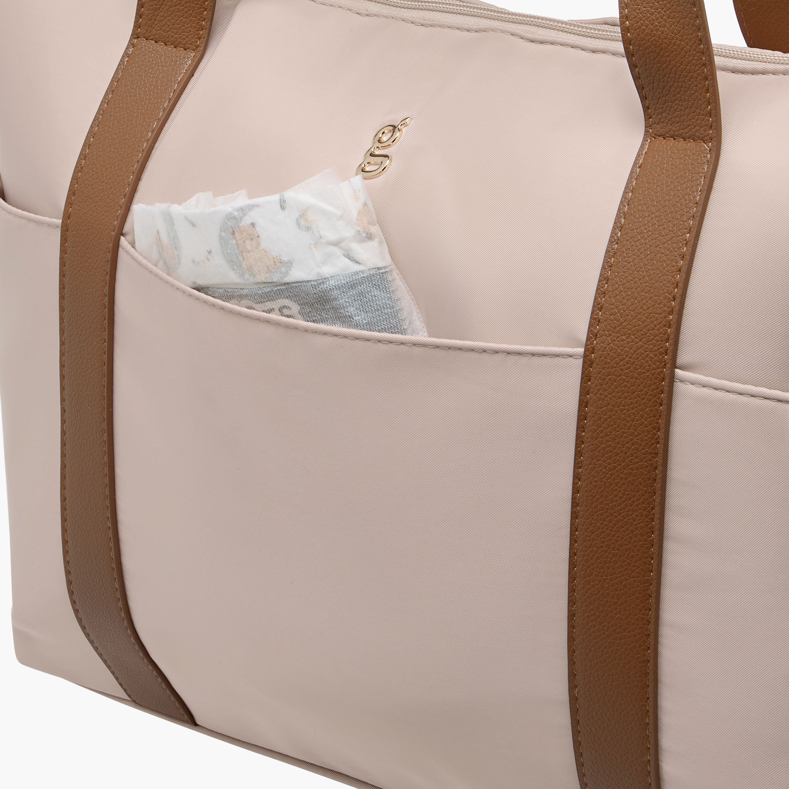 Giggles Solid Diaper Bag with Double Handles-baby-diapering-diaperbags-image-10