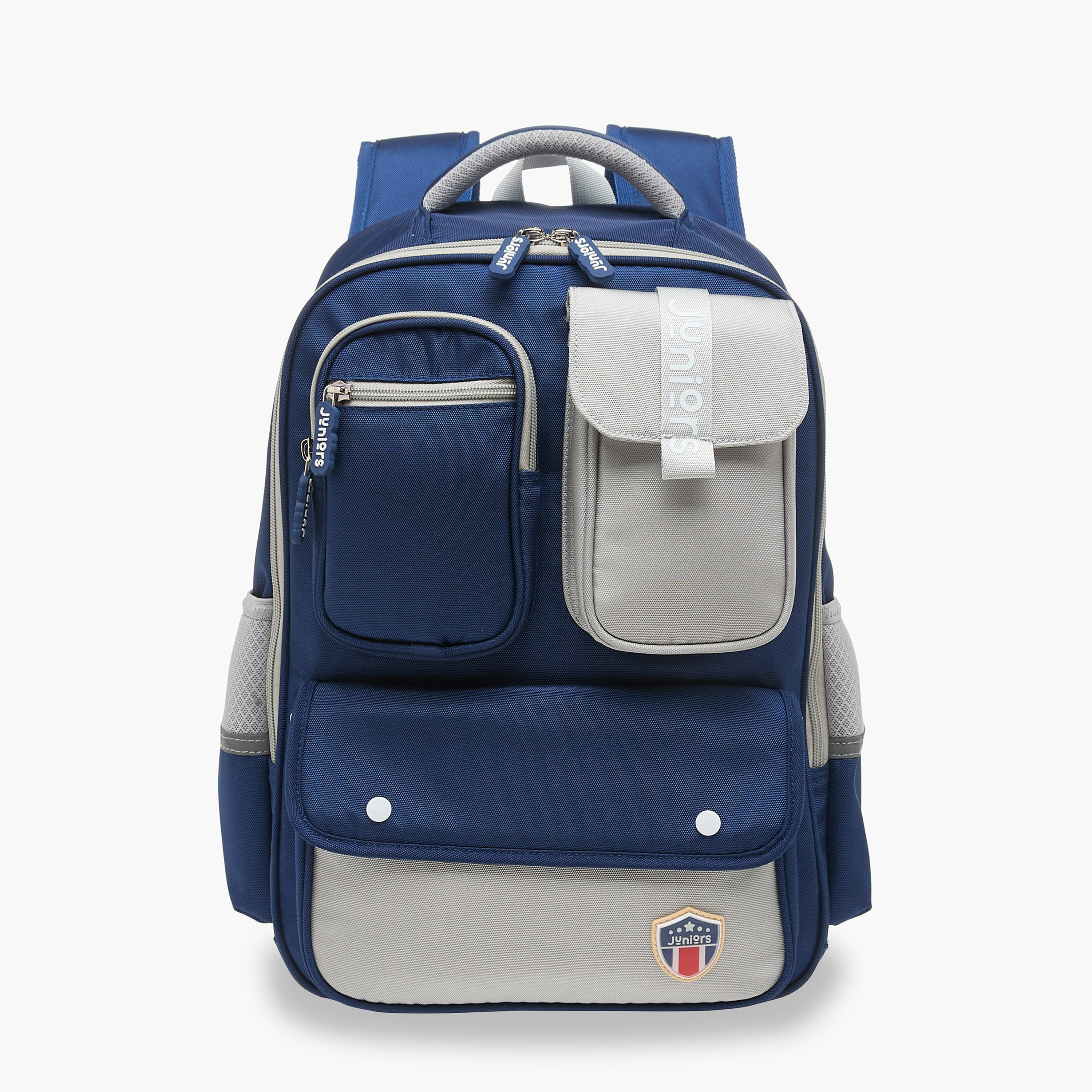 Juniors Colourblock Backpack with Adjustable Straps and Zip Closure - 16 inches-school-bagsandbackpacks-backpacks-image-1