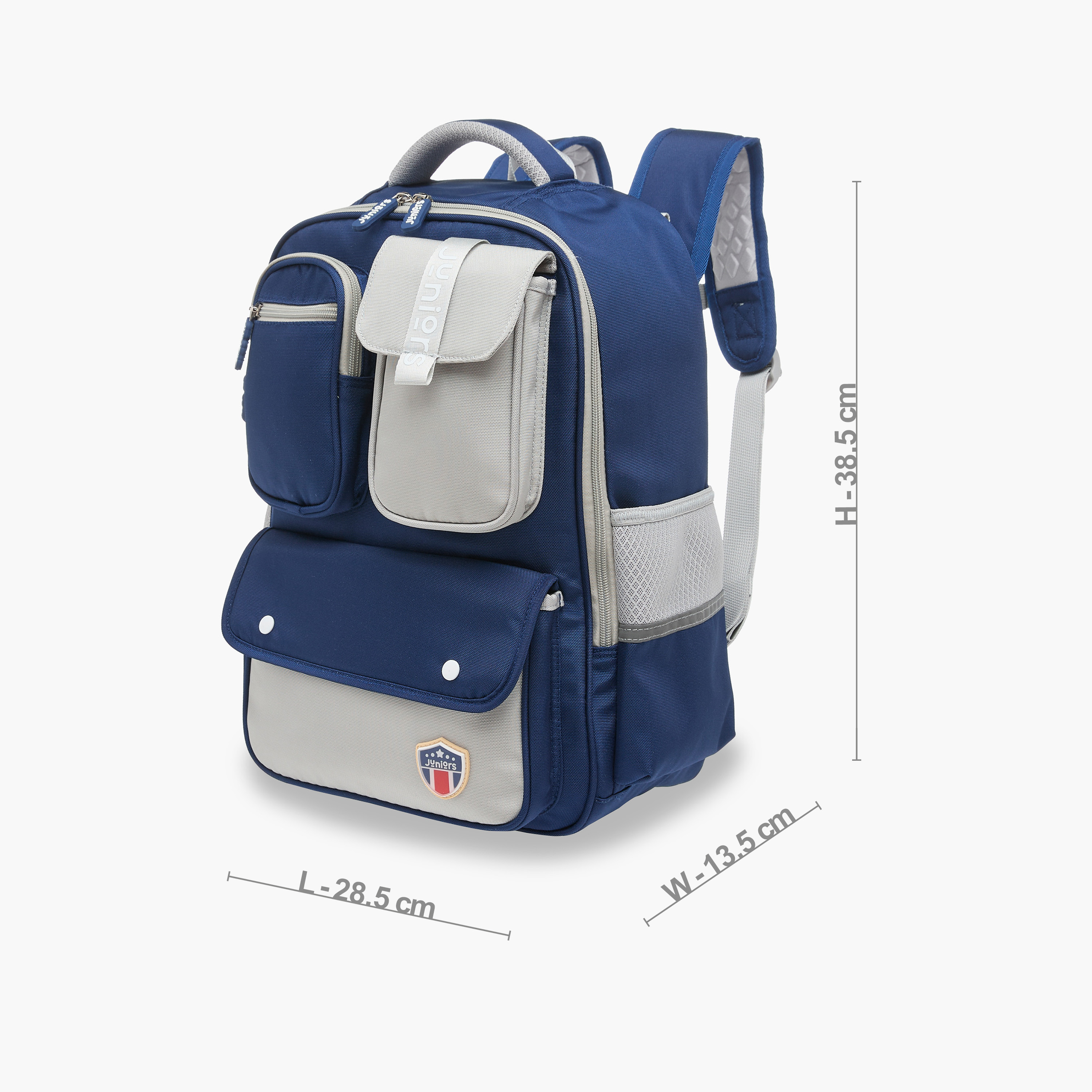 Juniors Colourblock Backpack with Adjustable Straps and Zip Closure - 16 inches-school-bagsandbackpacks-backpacks-image-4