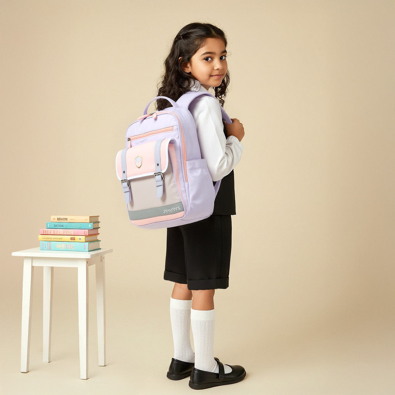 شنطة ظهر بقوالب ملونة وحمالات قابلة للتعديل وسحاب إغلاق من جونيورز - 15 بوصة-school-bagsandbackpacks-backpacks-image-2
