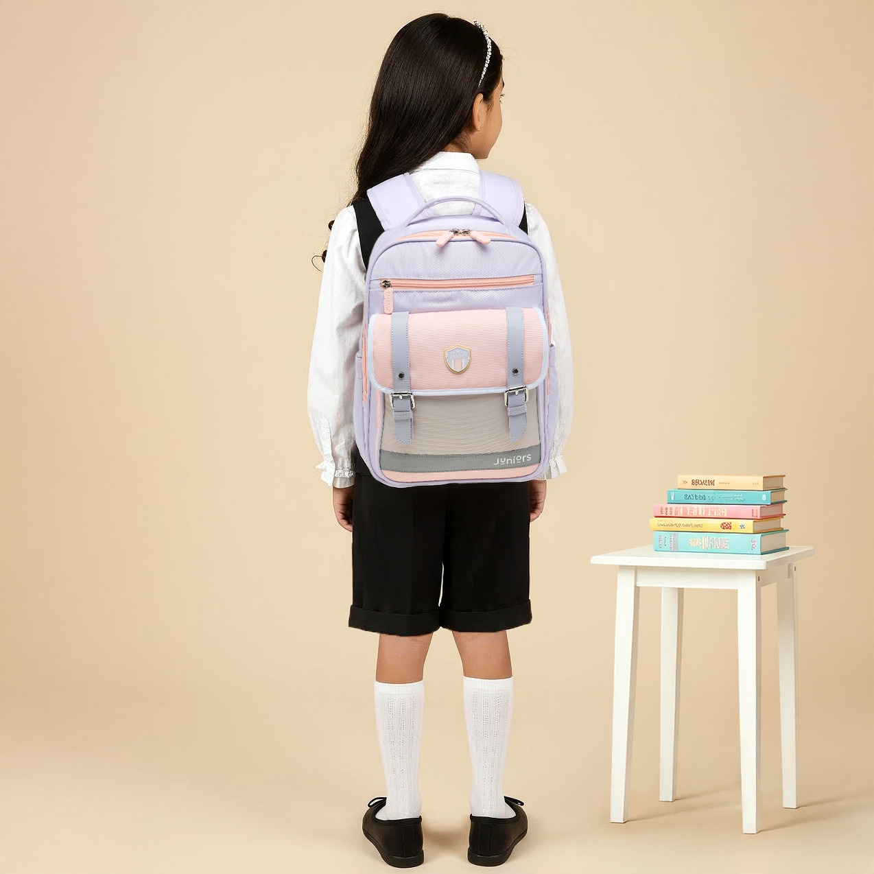 شنطة ظهر بقوالب ملونة وحمالات قابلة للتعديل وسحاب إغلاق من جونيورز - 15 بوصة-school-bagsandbackpacks-backpacks-image-3