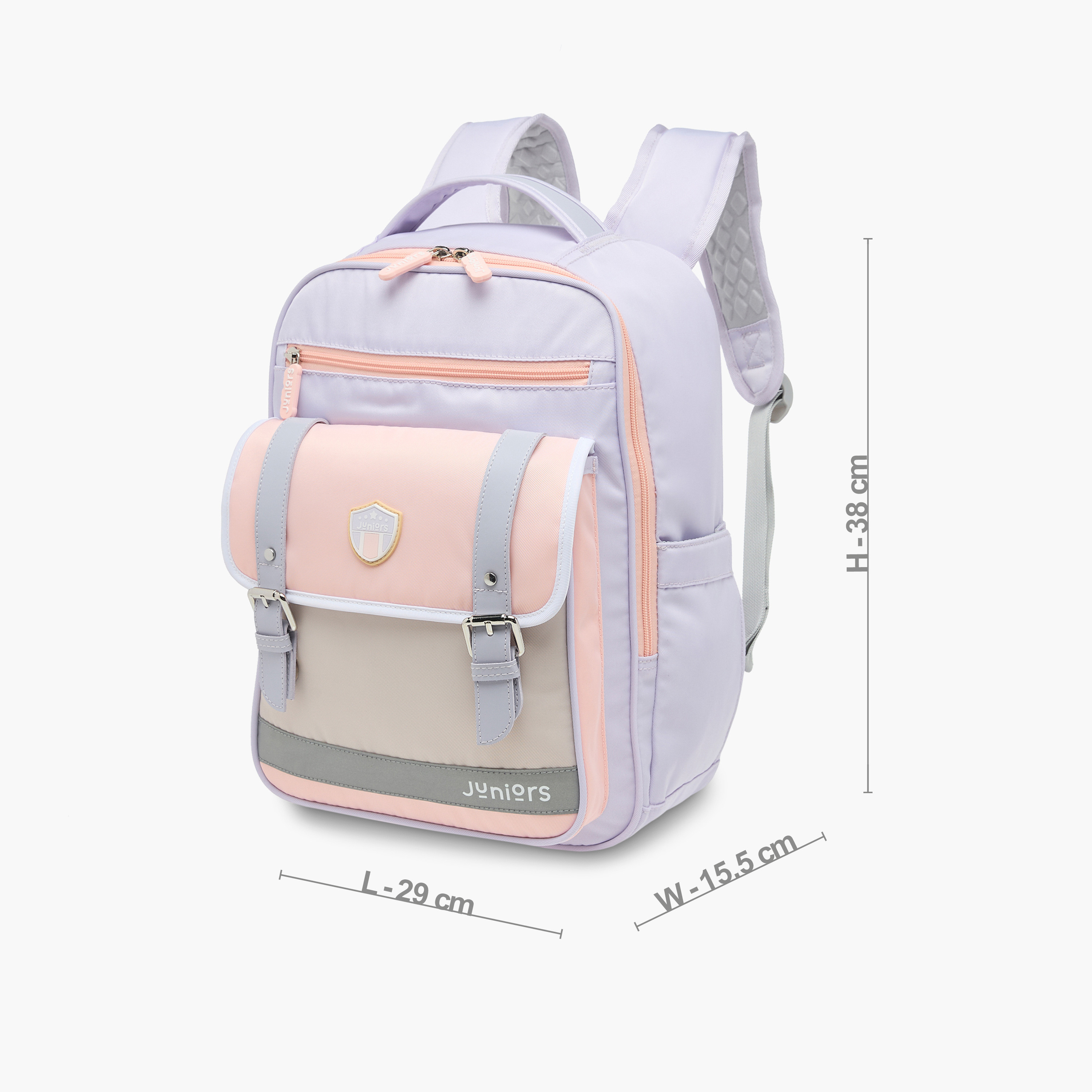 شنطة ظهر بقوالب ملونة وحمالات قابلة للتعديل وسحاب إغلاق من جونيورز - 15 بوصة-school-bagsandbackpacks-backpacks-image-4