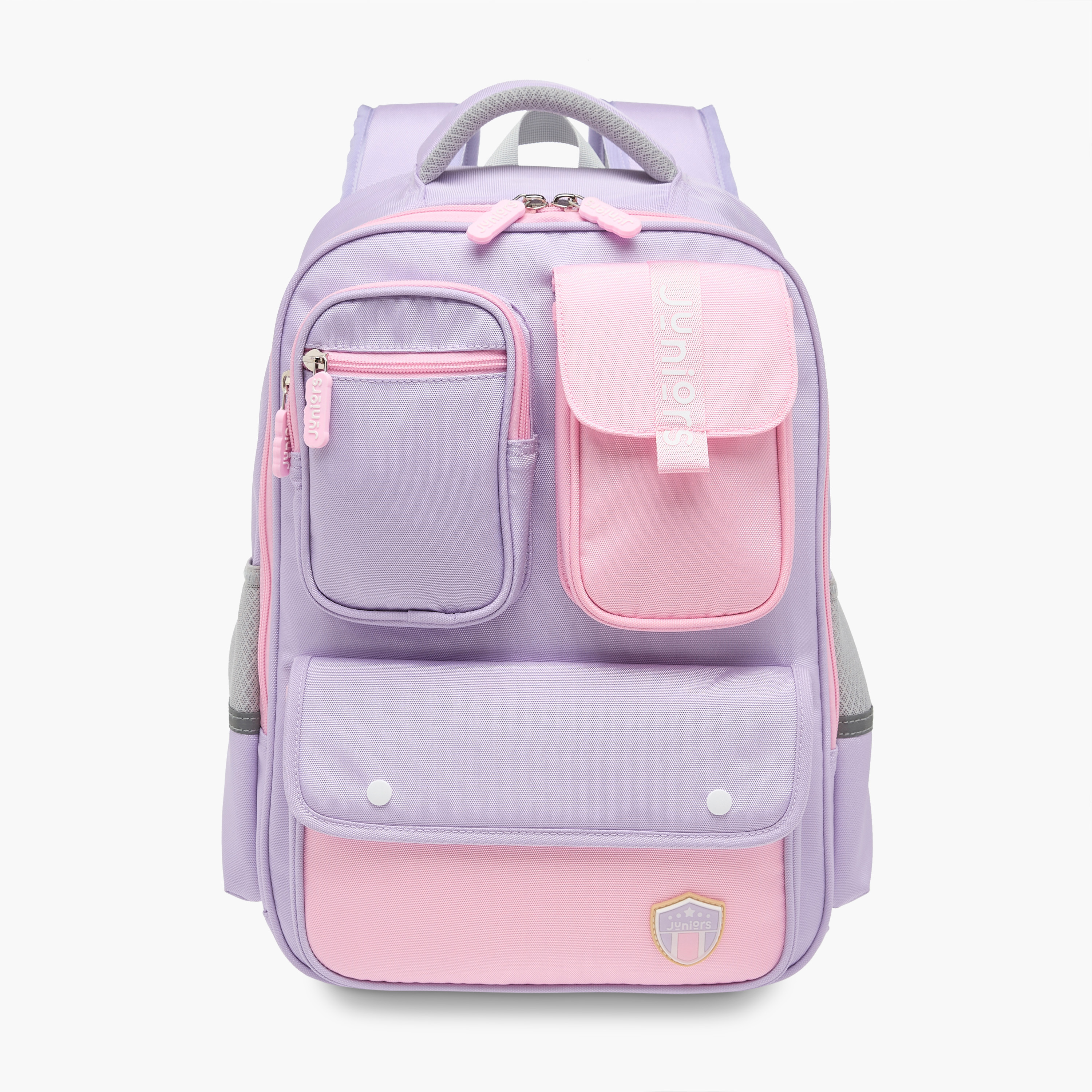 Juniors Colourblock Backpack with Adjustable Straps and Zip Closure - 16 inches-school-bagsandbackpacks-backpacks-image-2
