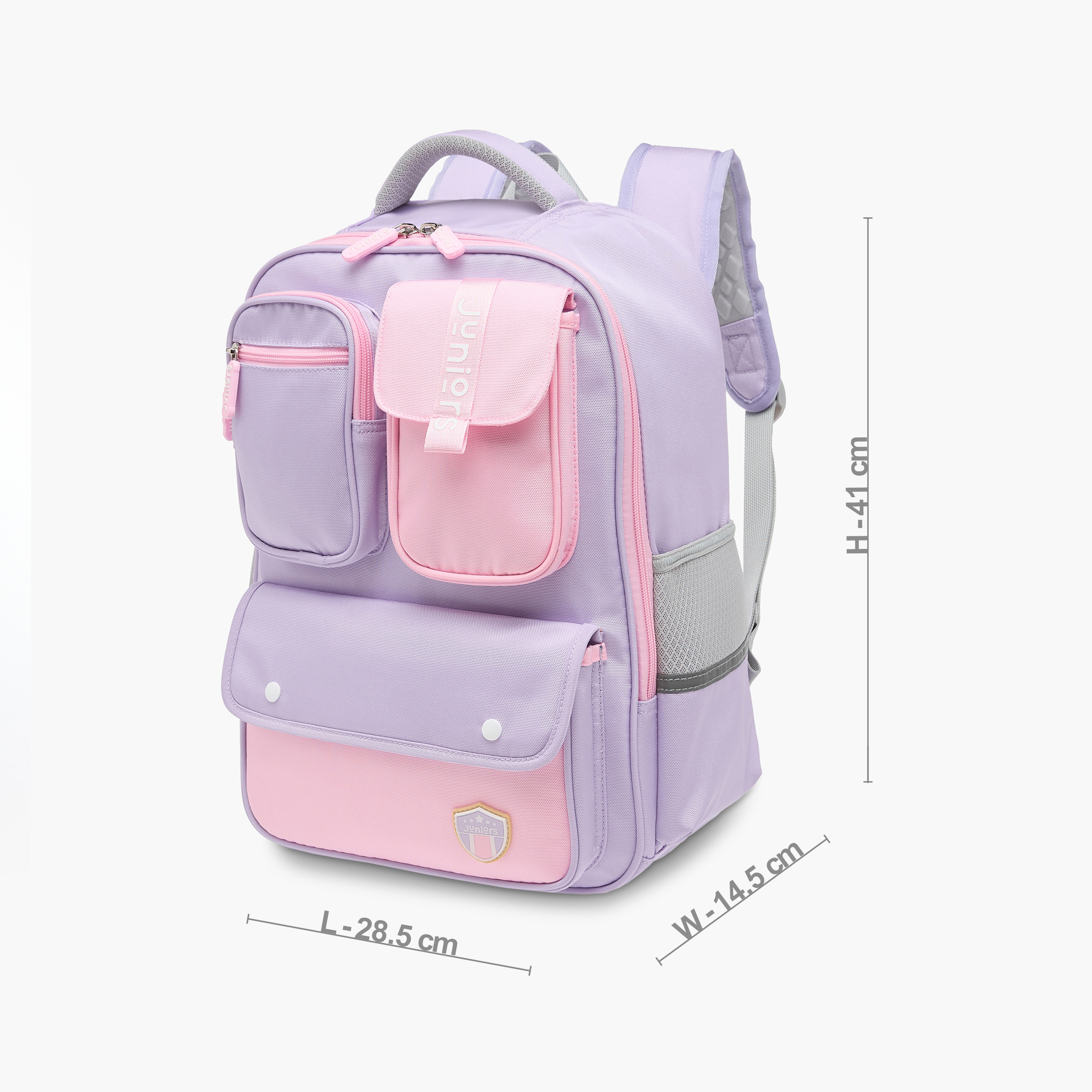 Juniors Colourblock Backpack with Adjustable Straps and Zip Closure - 16 inches-school-bagsandbackpacks-backpacks-image-5