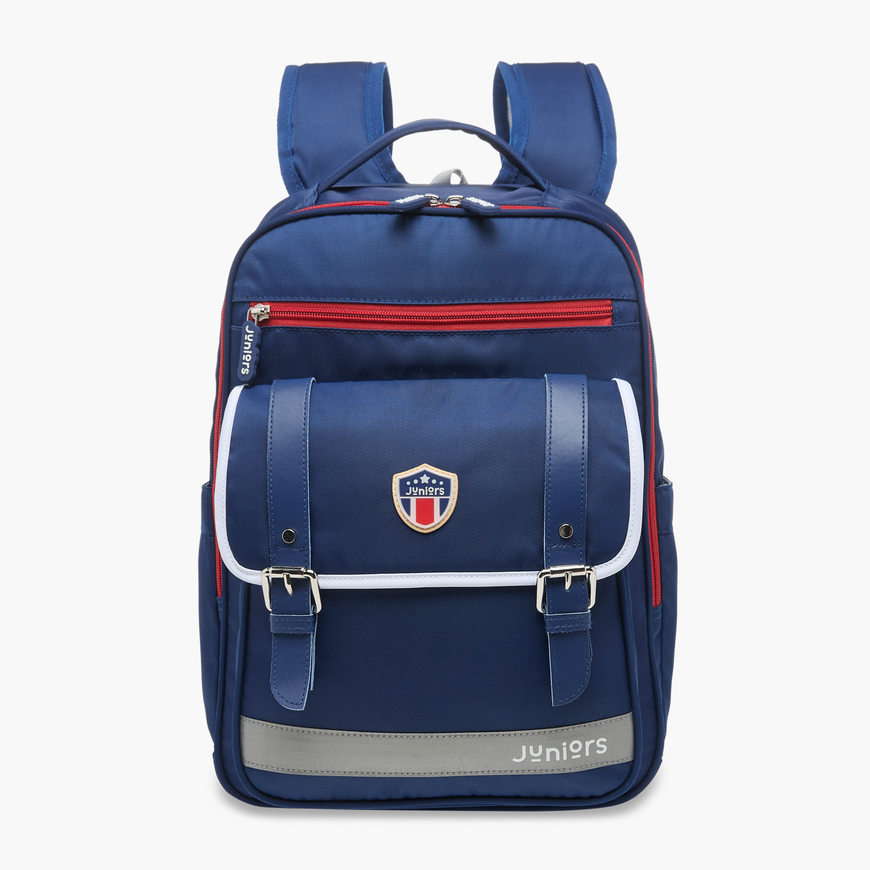 Juniors Logo Detail Backpack with Adjustable Straps and Zip Closure - 15 inches-school-bagsandbackpacks-backpacks-image-1