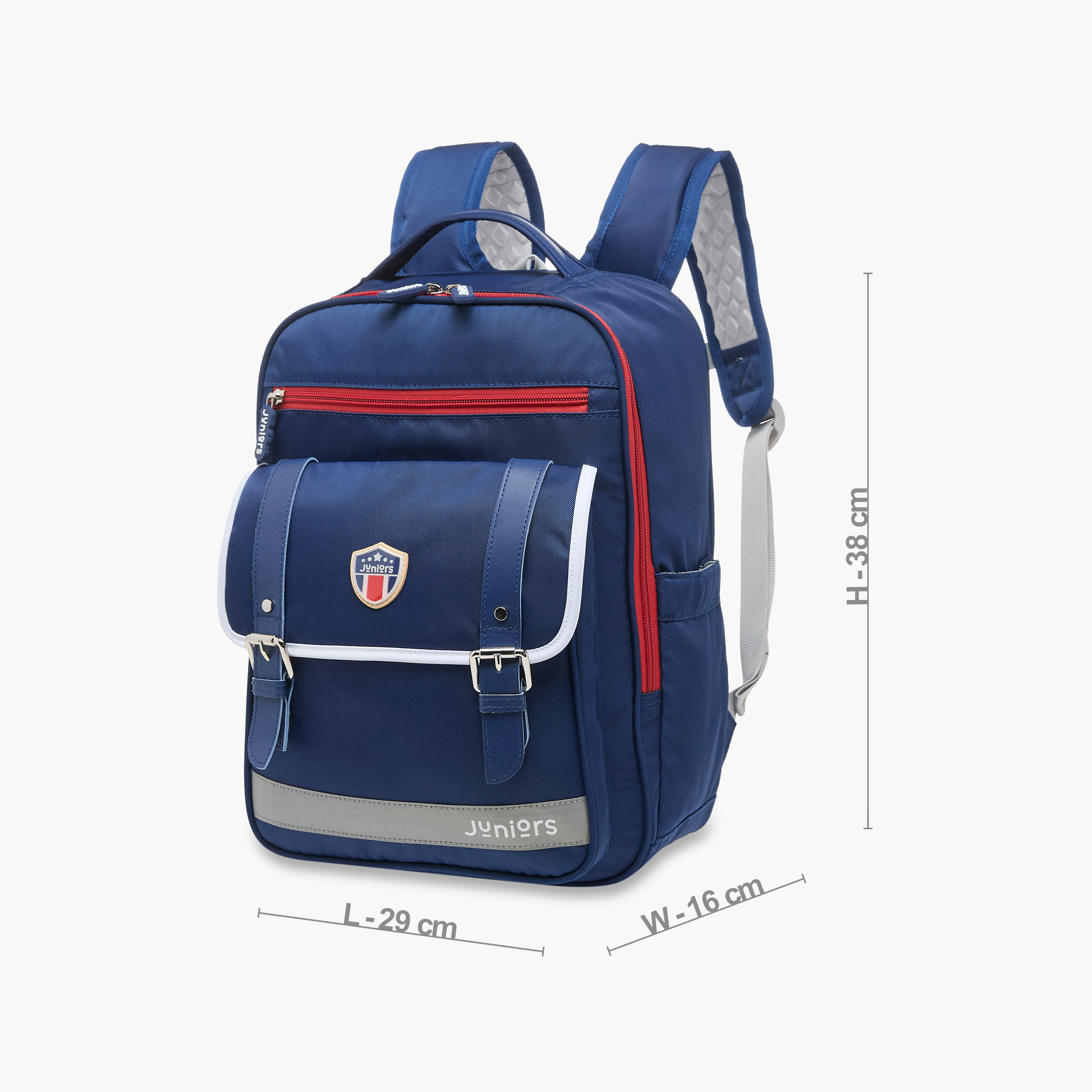 Juniors Logo Detail Backpack with Adjustable Straps and Zip Closure - 15 inches-school-bagsandbackpacks-backpacks-image-4