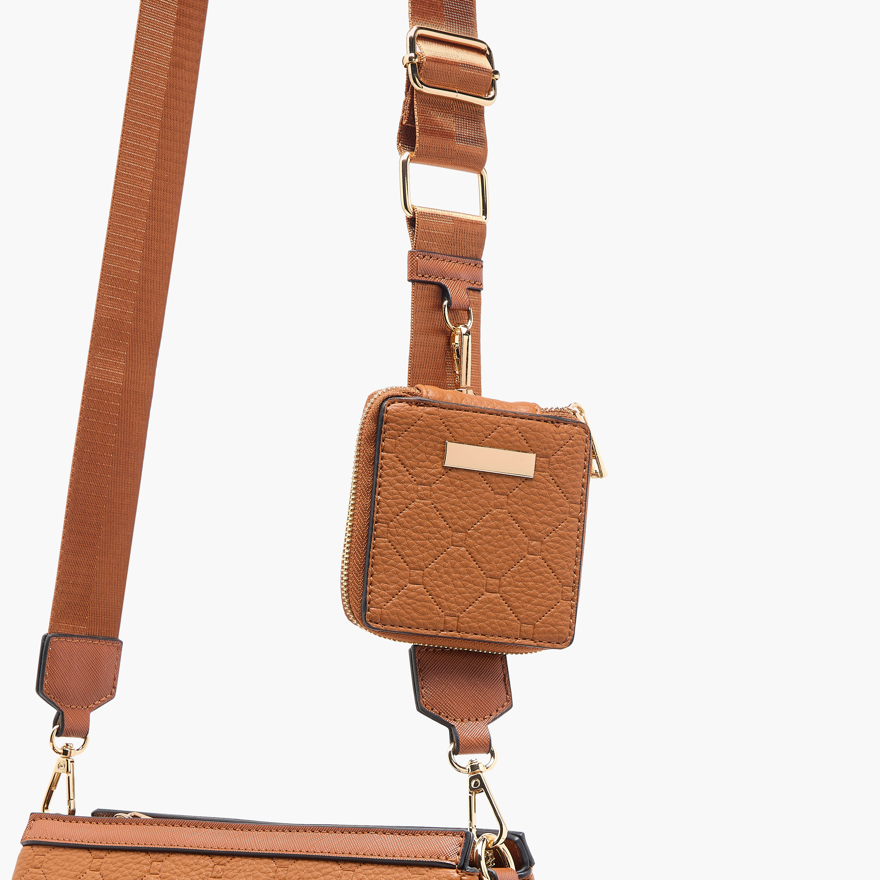 شنطة كروس بودي منقوشة بسحاب إغلاق مع شنطة قابلة للفصل من ساشا-women-bagsandwallets-handbags-image-5