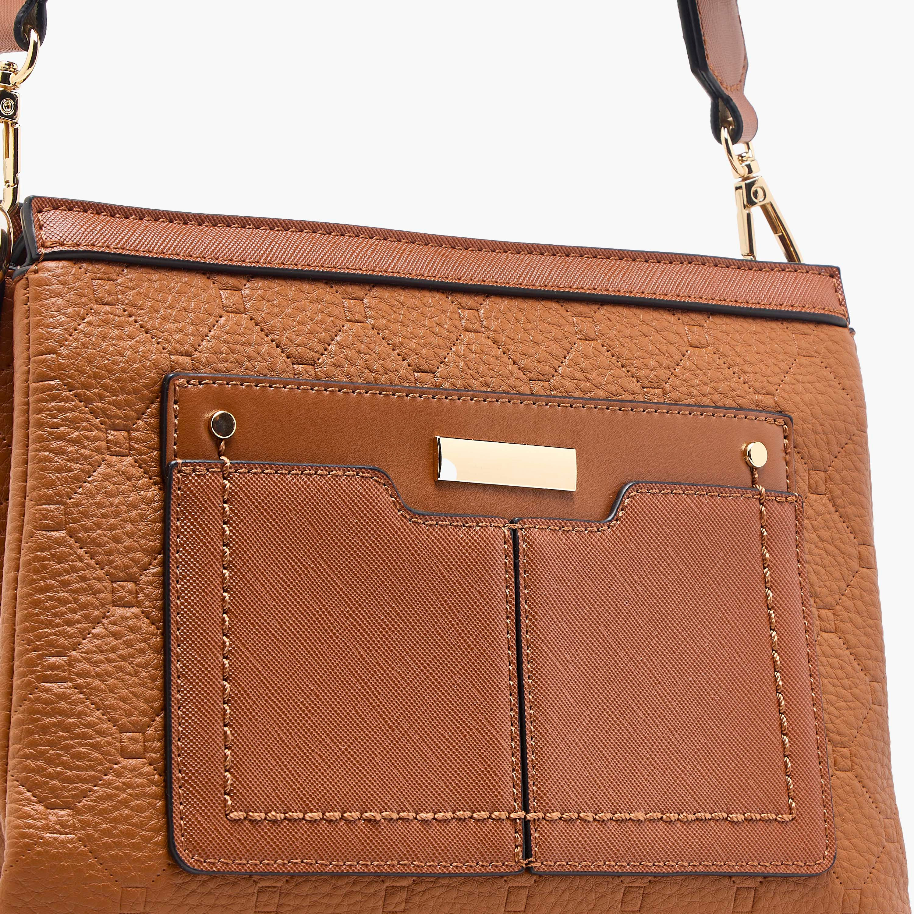 شنطة كروس بودي منقوشة بسحاب إغلاق مع شنطة قابلة للفصل من ساشا-women-bagsandwallets-handbags-image-6
