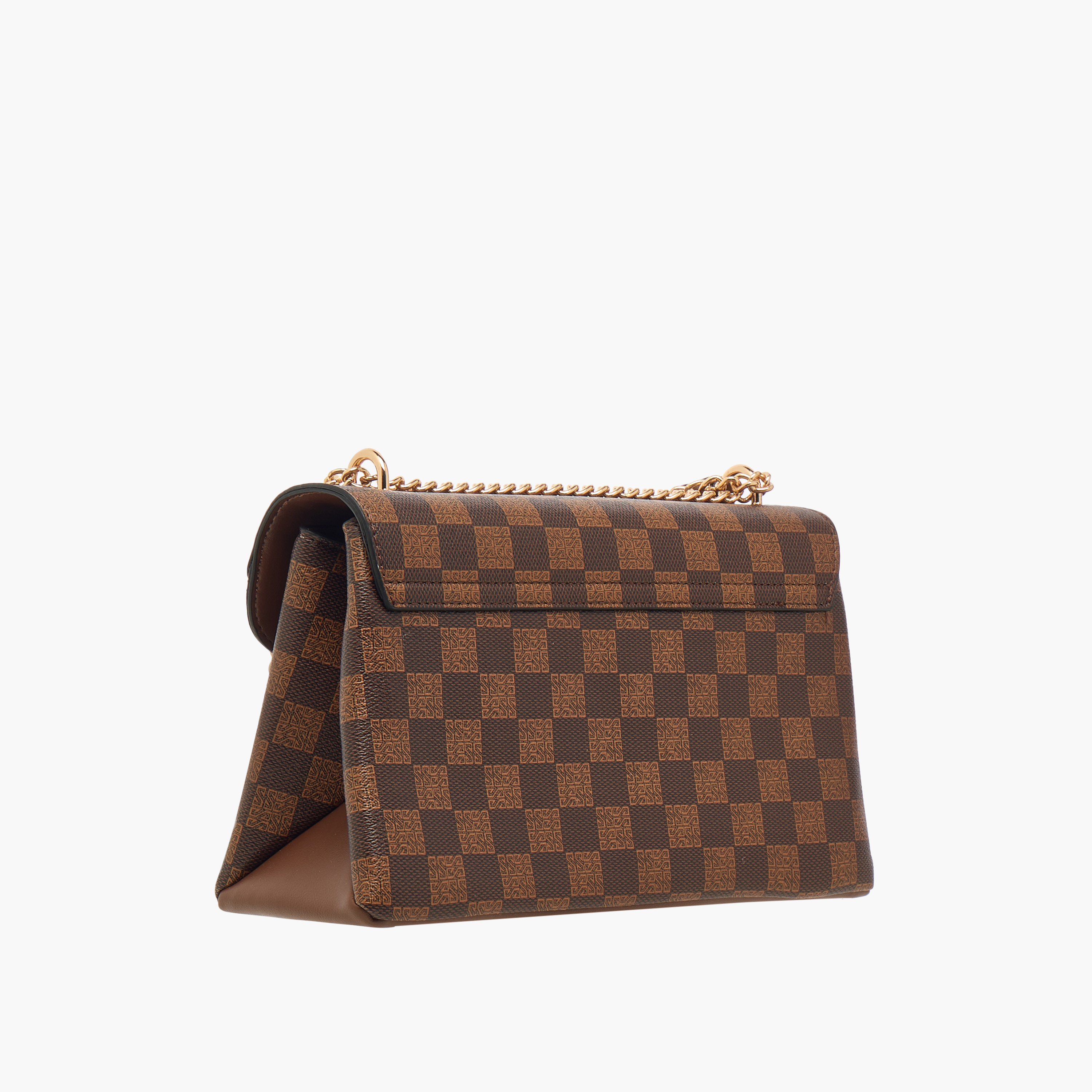 Sasha Checked Crossbody Bag with Chain Strap-women-bagsandwallets-handbags-image-4