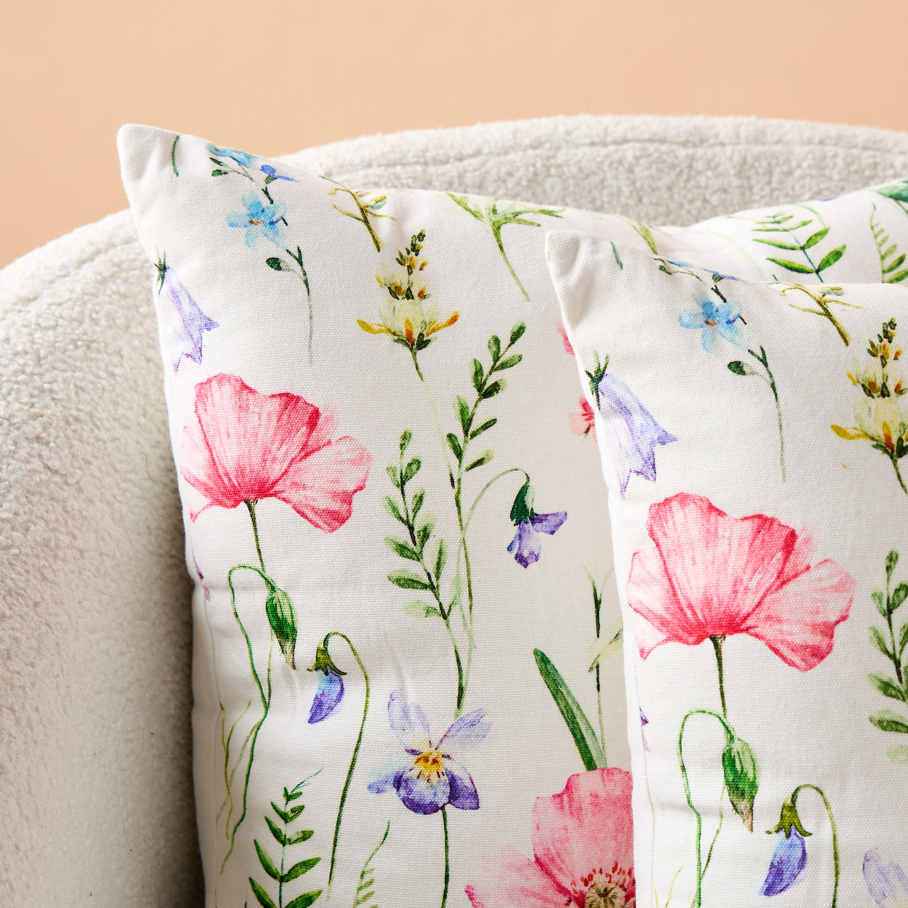 Floral Print 2-Piece Filled Cushion Set - 45x45 cms-household-cushionsandthrows-filledcushions-decorativecushions-image-3