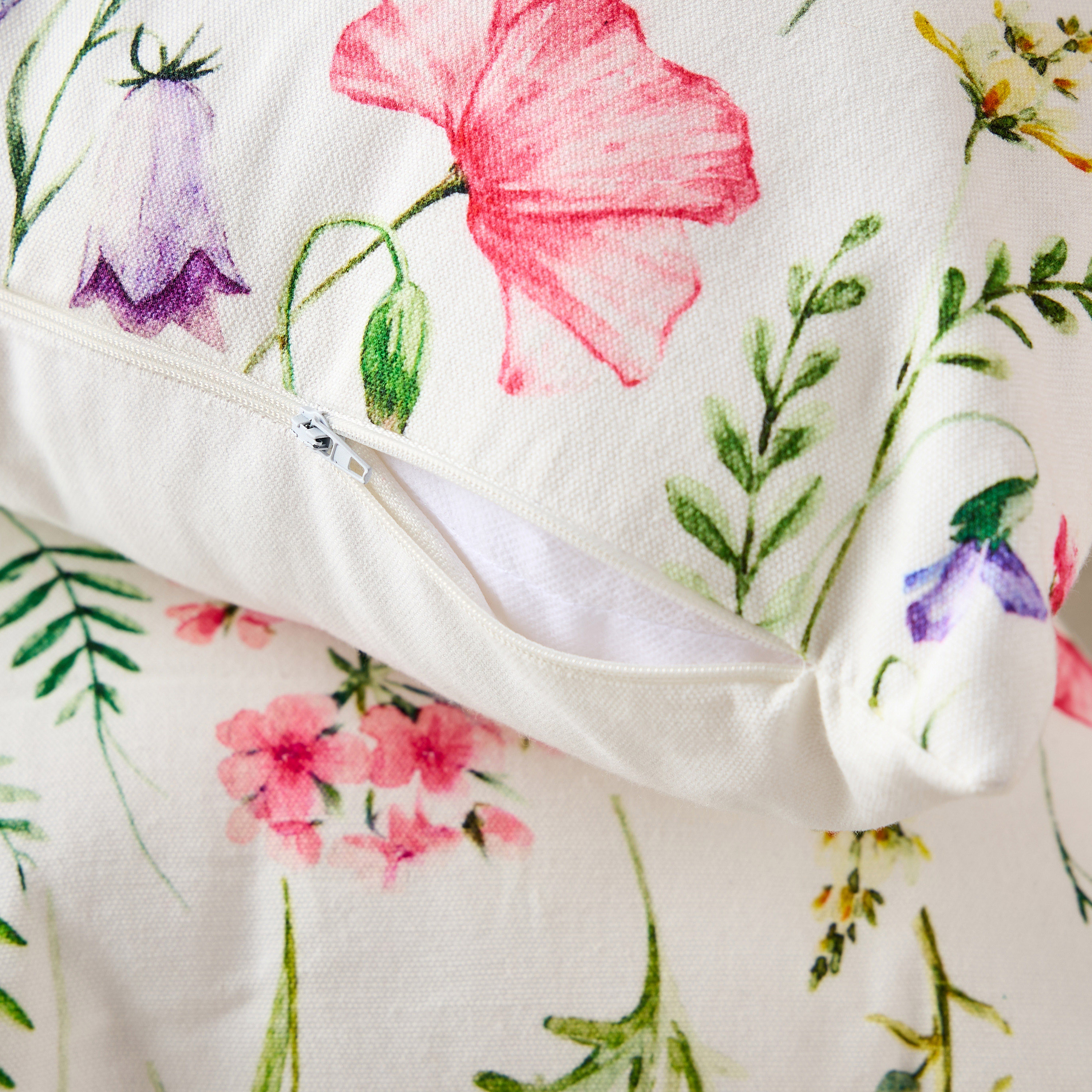 Floral Print 2-Piece Filled Cushion Set - 45x45 cms-household-cushionsandthrows-filledcushions-decorativecushions-image-5