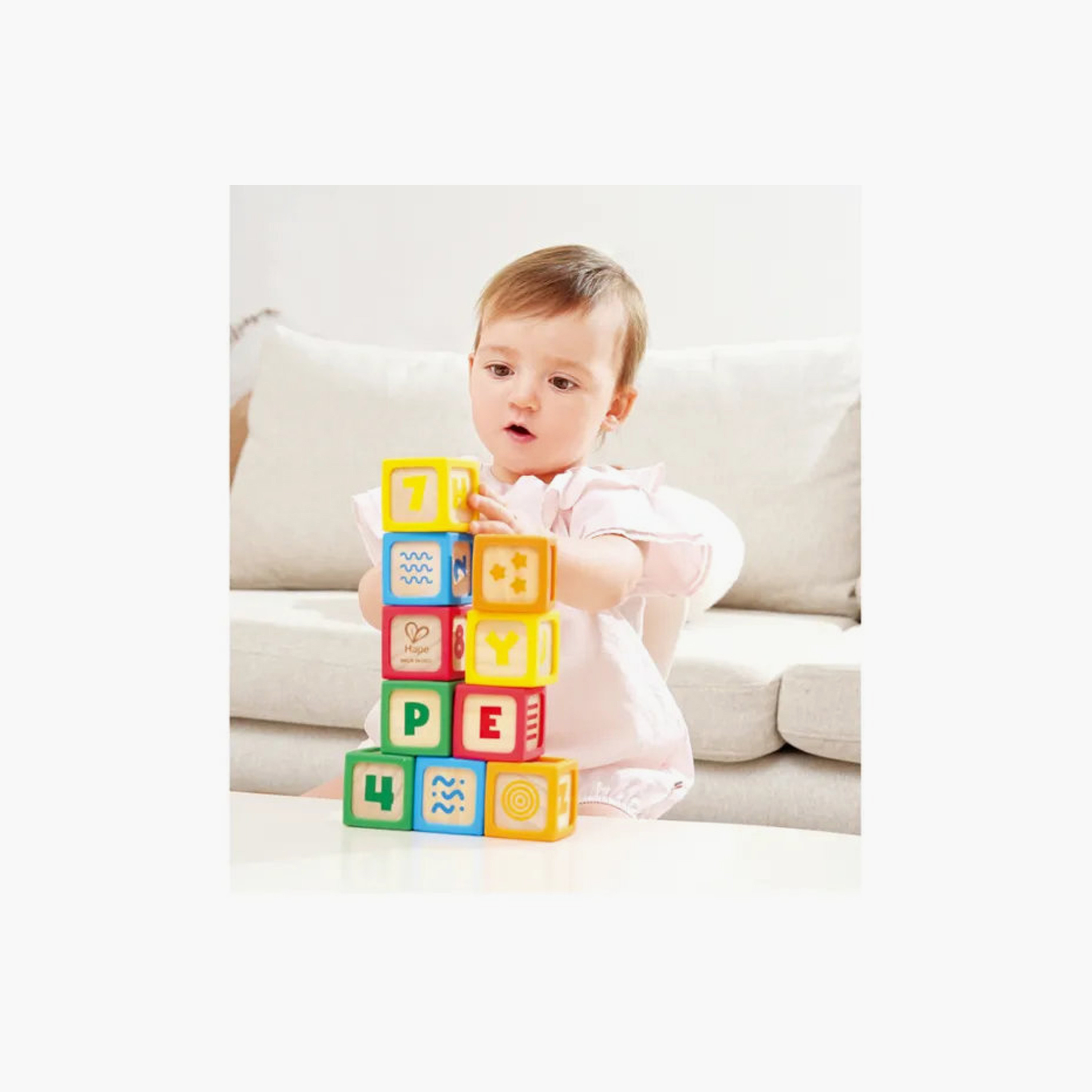 Hape 10-Piece Grip-N-Stack Silicone Wooden Blocks-toys-buildingblocks-blocks-image-5