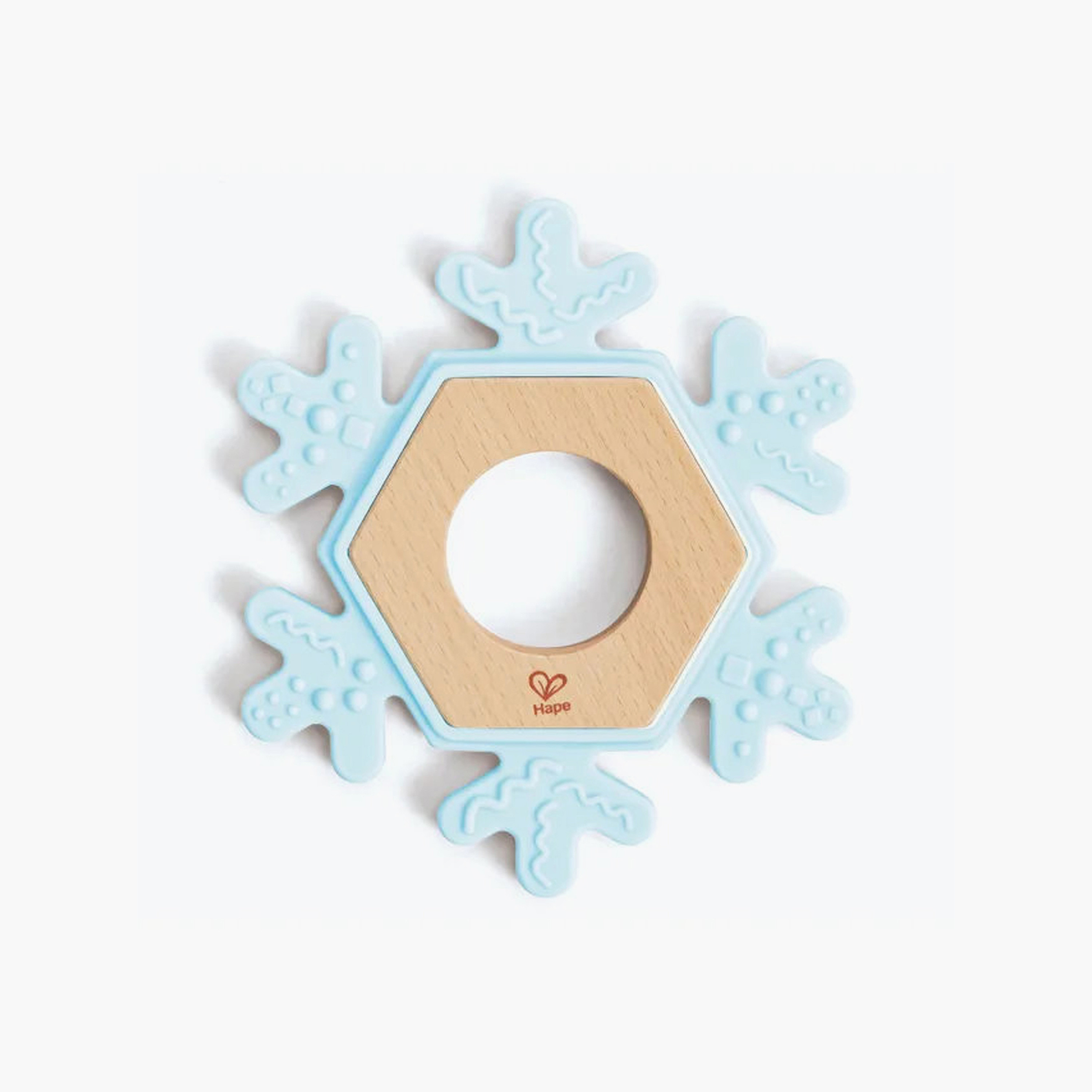 Hape - Snowy Silicone Teether - Snowflake-toys-babyandtoddlertoys-rattlesandteethers-image-1