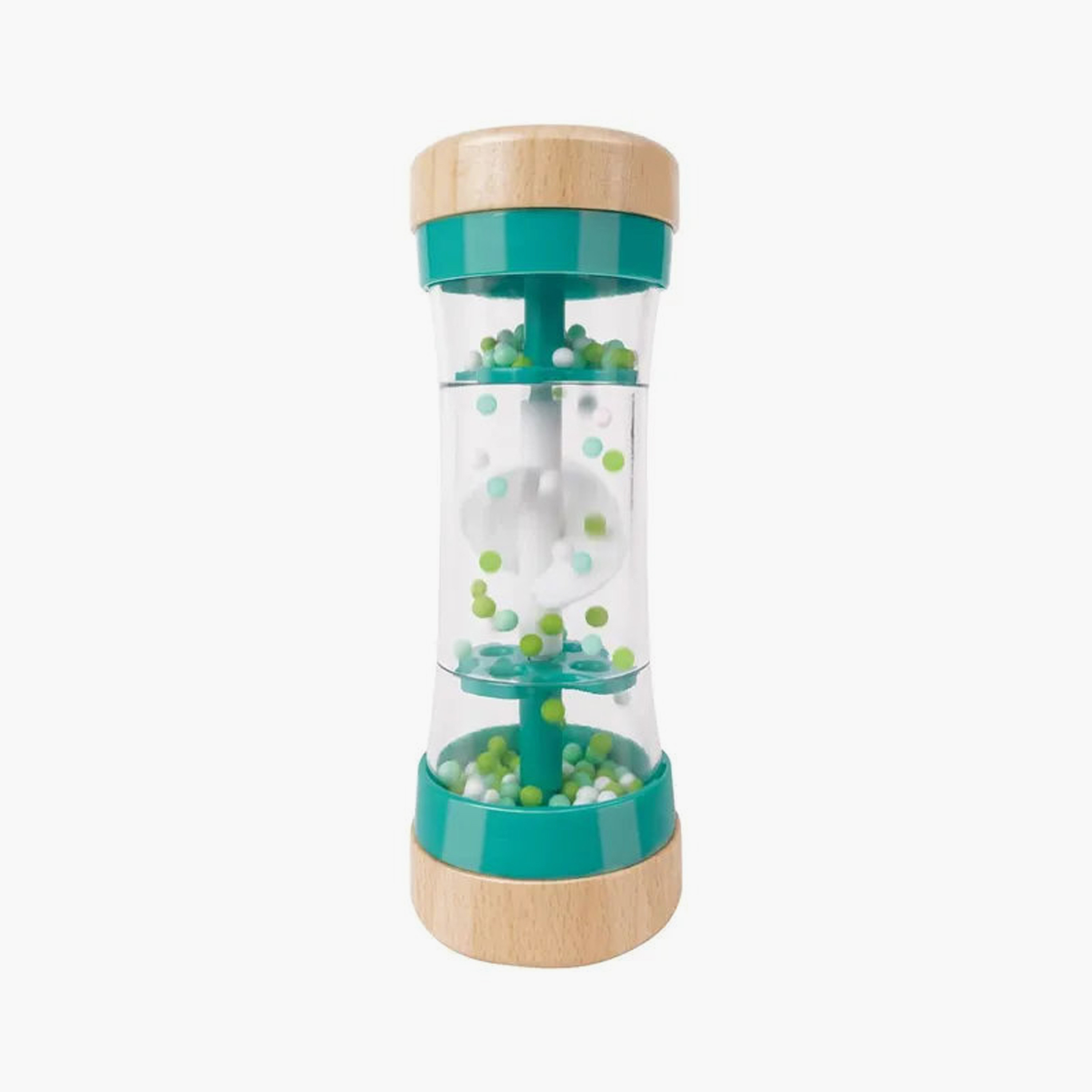 Hape - Beaded Raindrops Rainmaker - Turquoise-toys-babyandtoddlertoys-rattlesandteethers-image-1