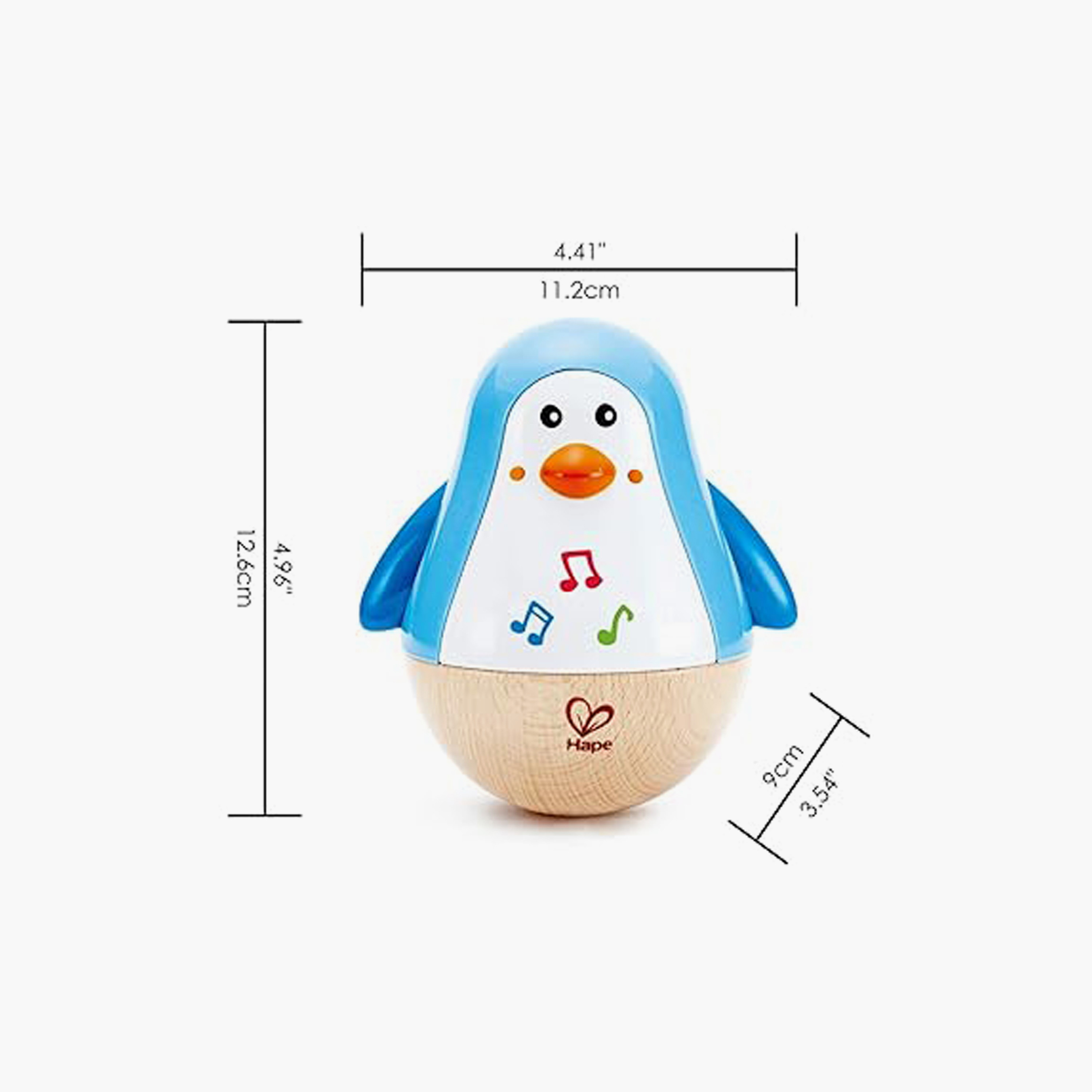 Hape Musical Wobbling Penguin Toy - Polar/Arctic Theme-toys-babyandtoddlertoys-learningtoys-image-3