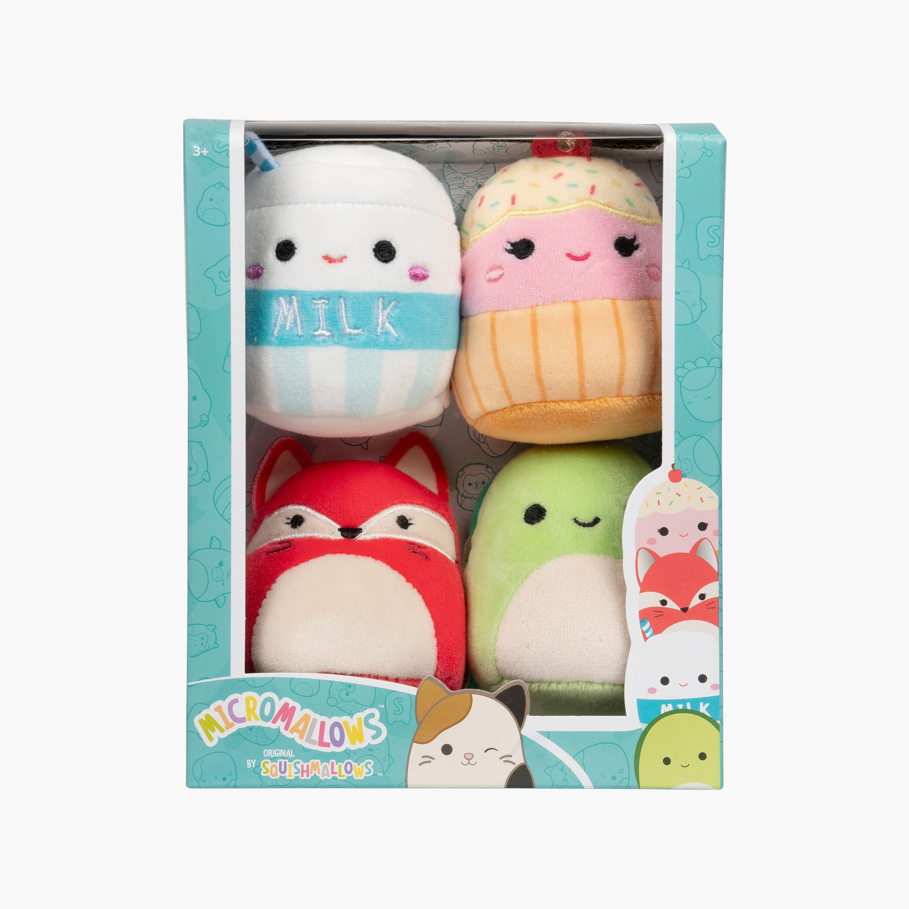 مجموعة ألعاب محشوة مايكروميلو 4 قطع من سكويشميلو - 2.5 بوصة-toys-plushsofttoys-cartooncharacters-image-2