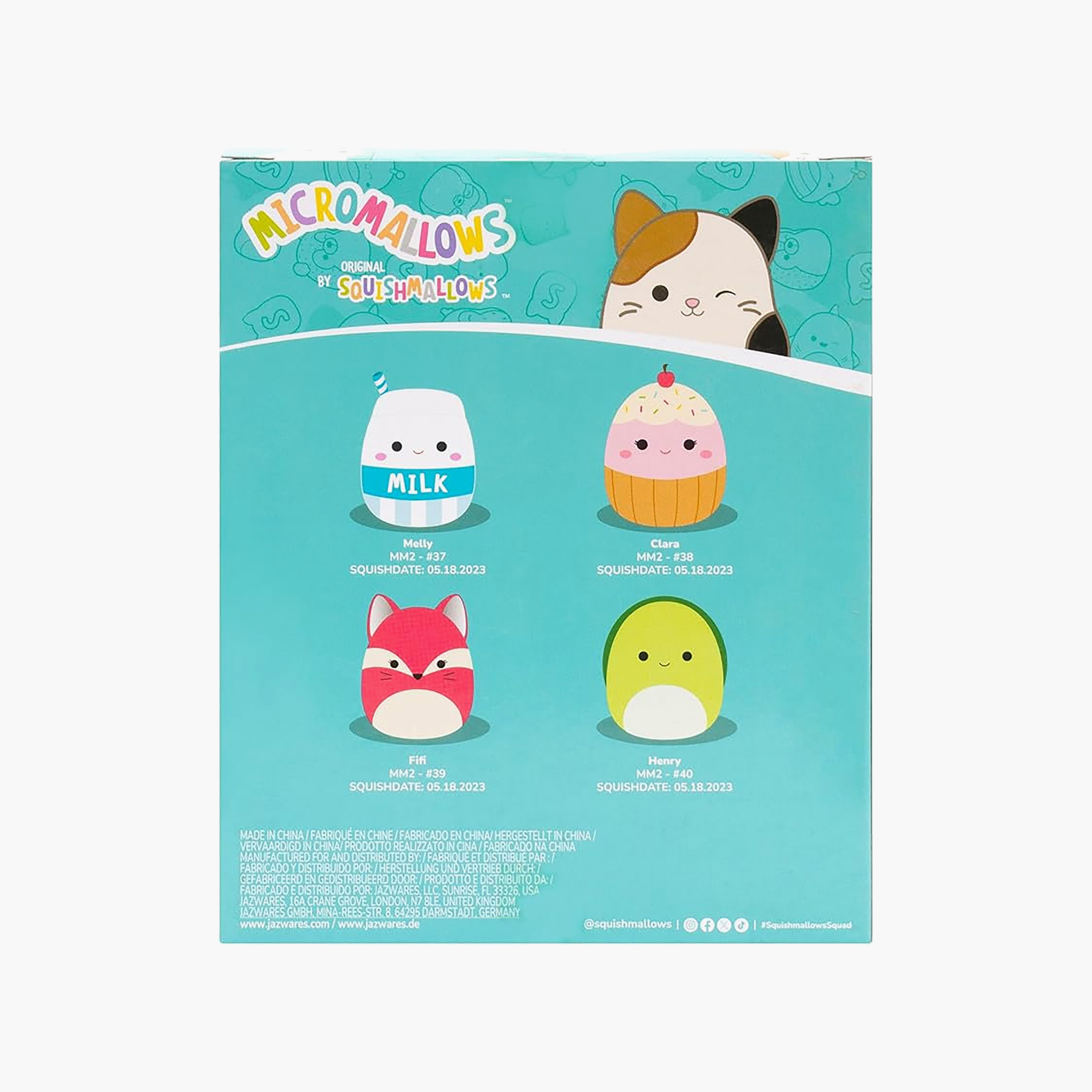 مجموعة ألعاب محشوة مايكروميلو 4 قطع من سكويشميلو - 2.5 بوصة-toys-plushsofttoys-cartooncharacters-image-1