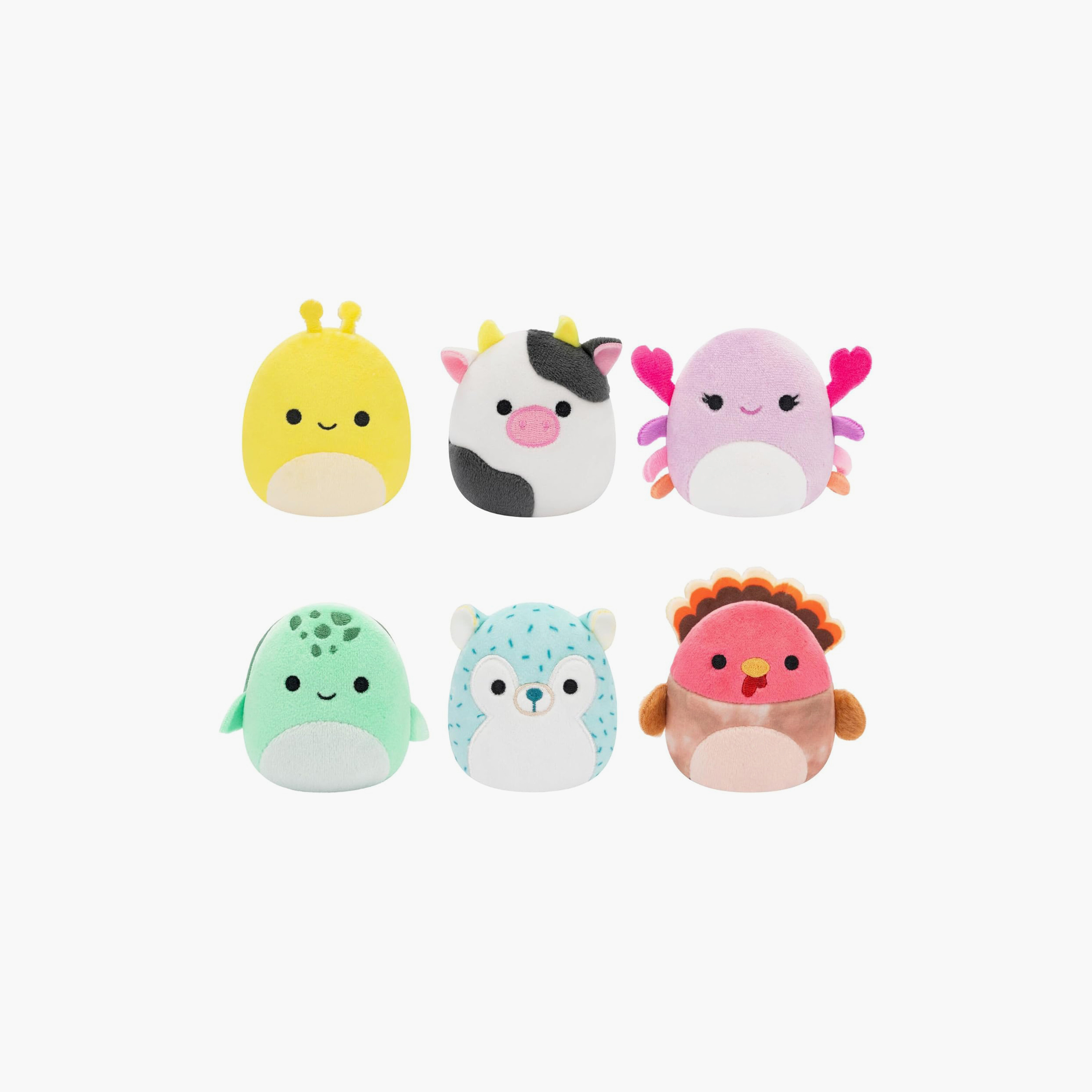 Squishmallows 6-Piece Micromallows – Danny Dinosaur, Dane Dragon, Malcolm Mushroom, Lena Guava Fruit, Leonard Lion, Noah Seal-toys-plushsofttoys-animals-image-1
