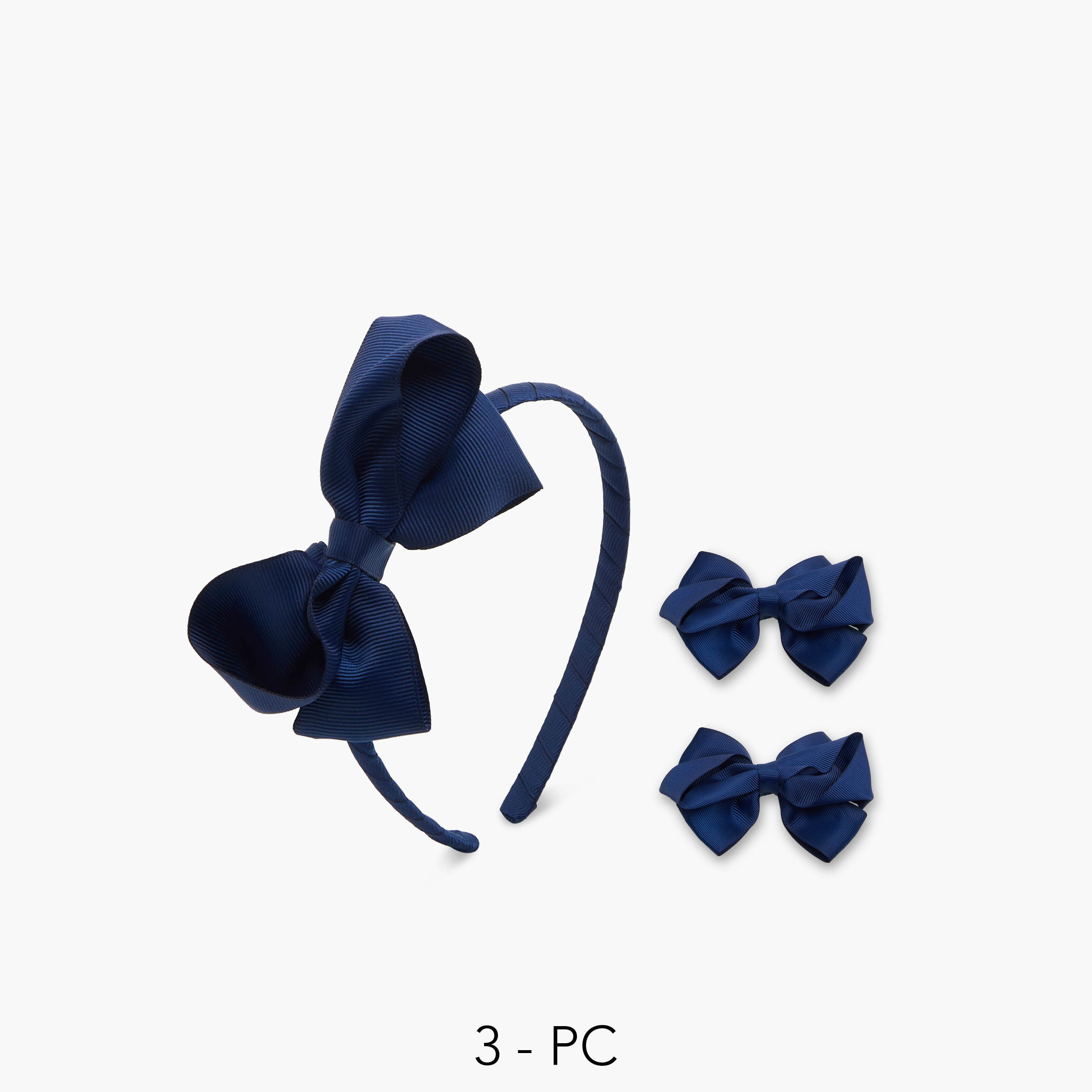 طقم مشبك وشريطة بزينة فيونكة 3 قطع من تشارمز-girls-accessories-hairaccessories-image-1