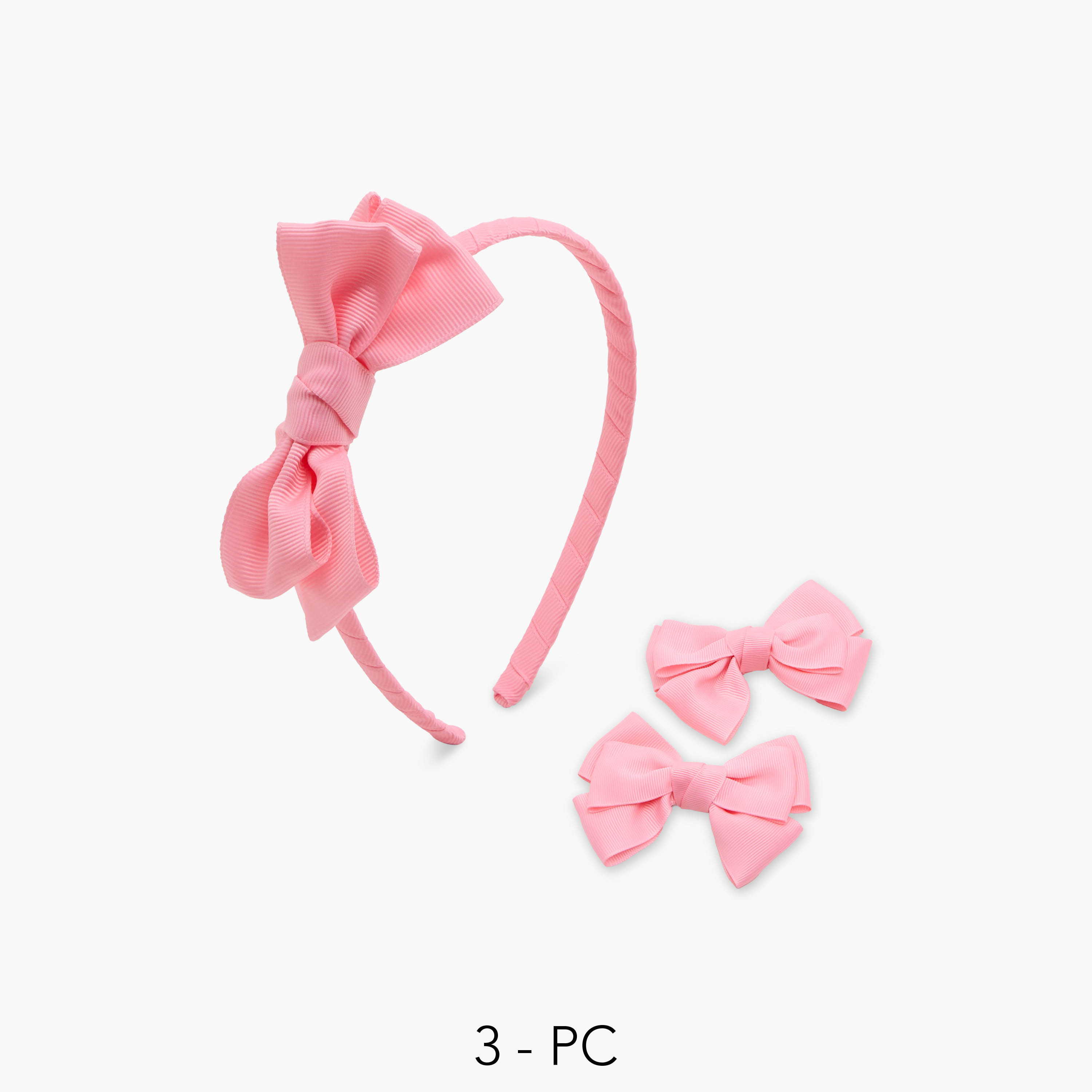 Charmz 3-Piece Bow Accent Hairband and Hair Clip Set-girls-accessories-hairaccessories-image-1