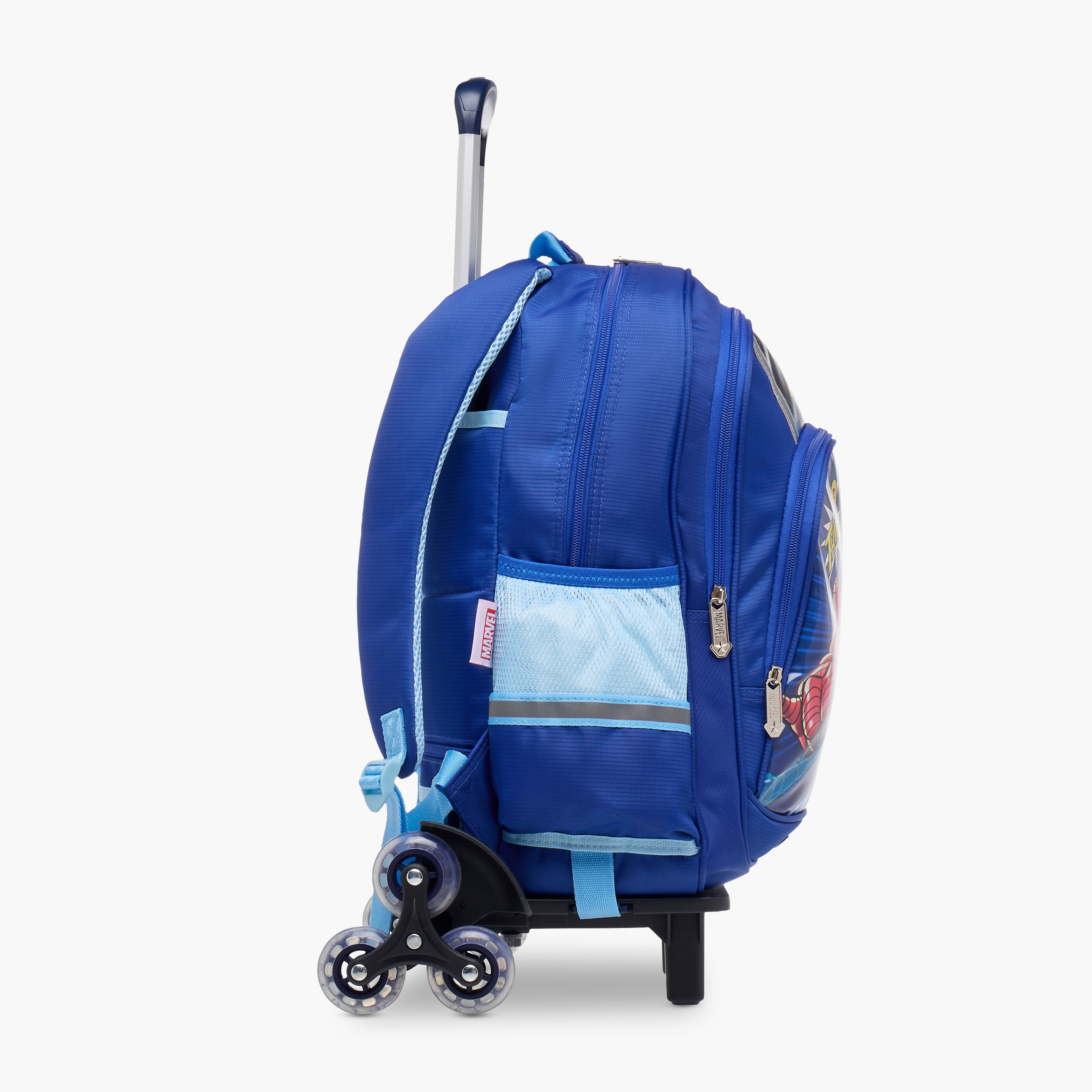 Disney Spider-Man Print Trolley Backpack with Retractable Handle - 16 inches-school-bagsandbackpacks-trolleybags-image-2