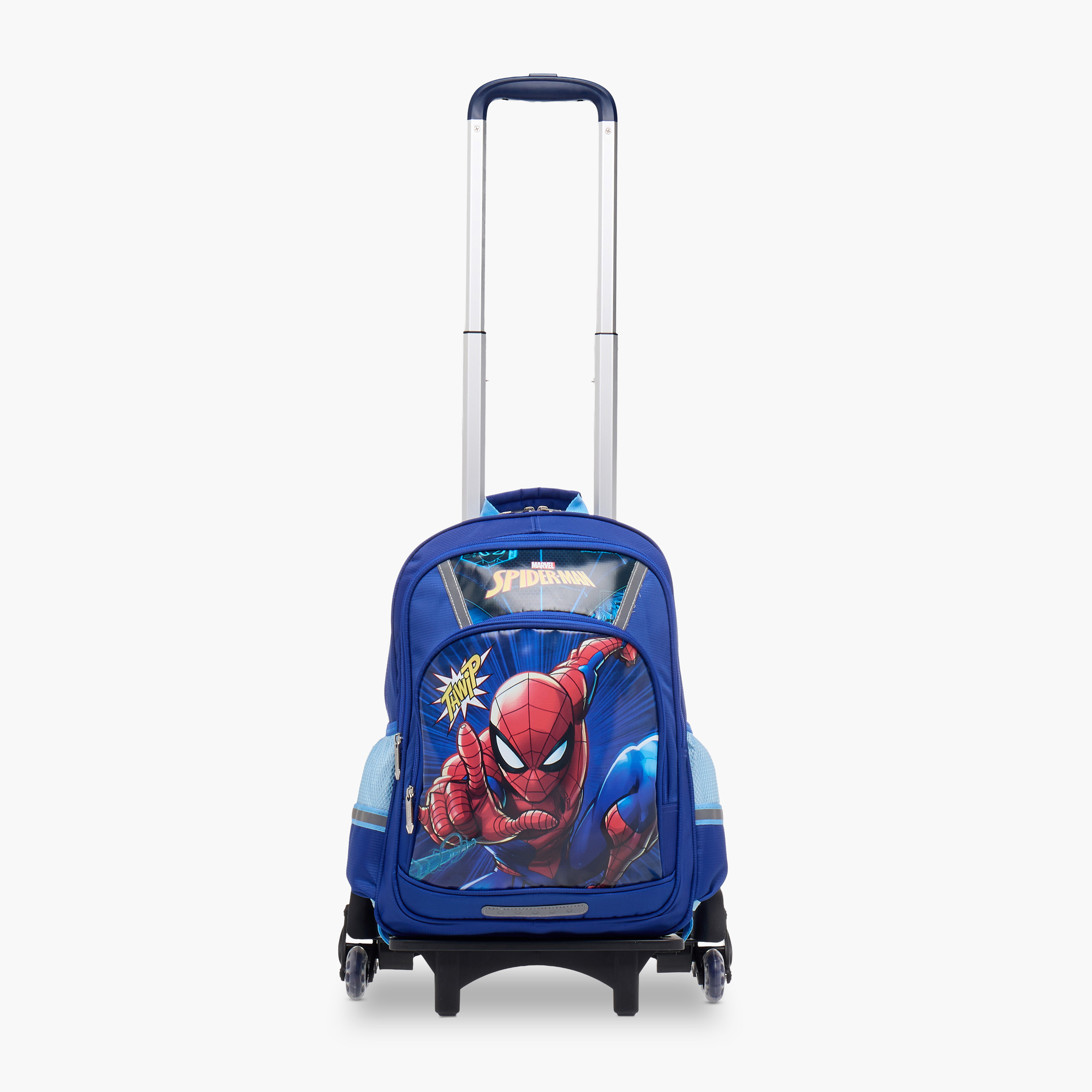 Disney Spider-Man Print Trolley Backpack with Retractable Handle - 16 inches-school-bagsandbackpacks-trolleybags-image-6