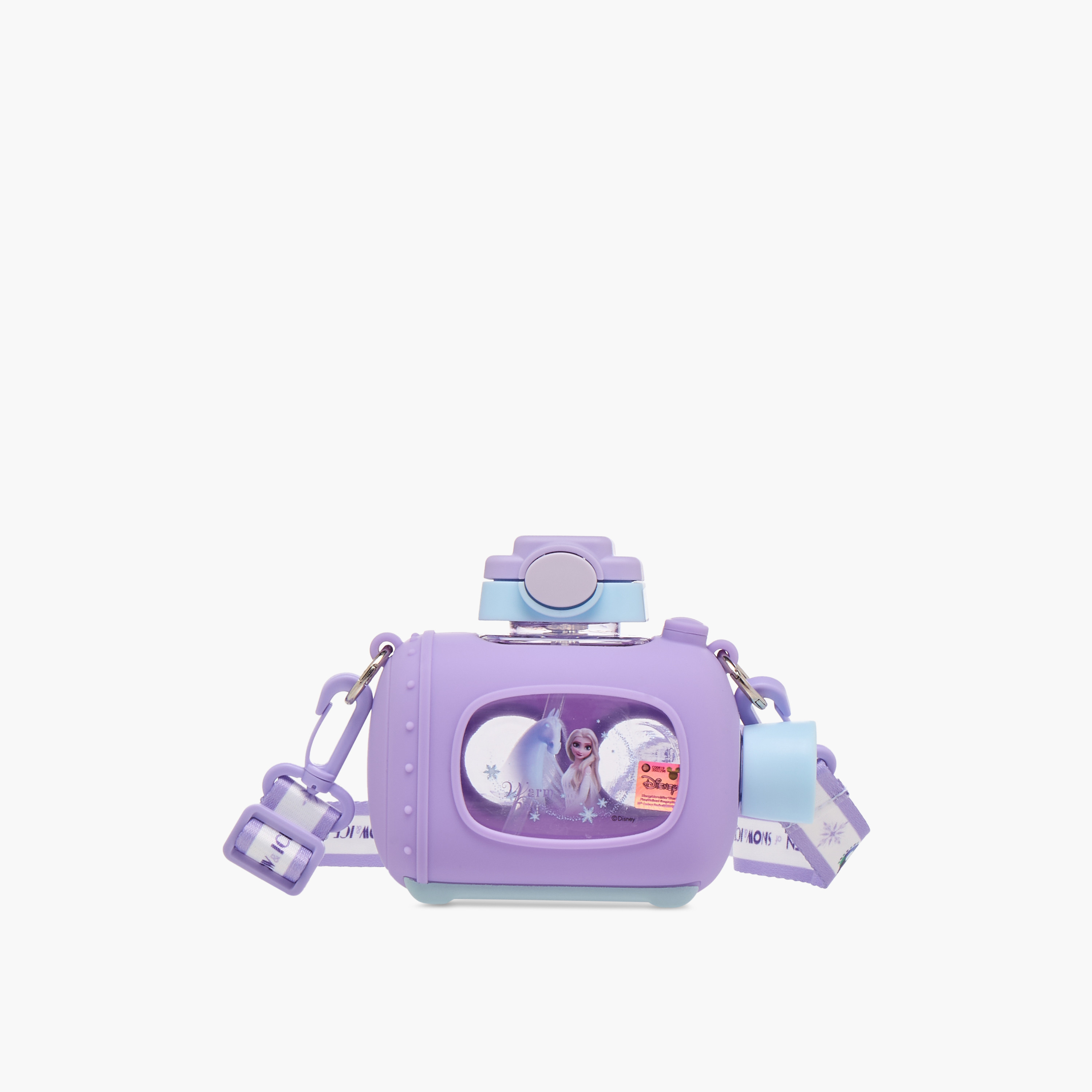 قارورة مياه بحزام قابل للفصل وقشّة وطبعات إلسا من ديزني - 680 مل-school-waterbottles-image-8