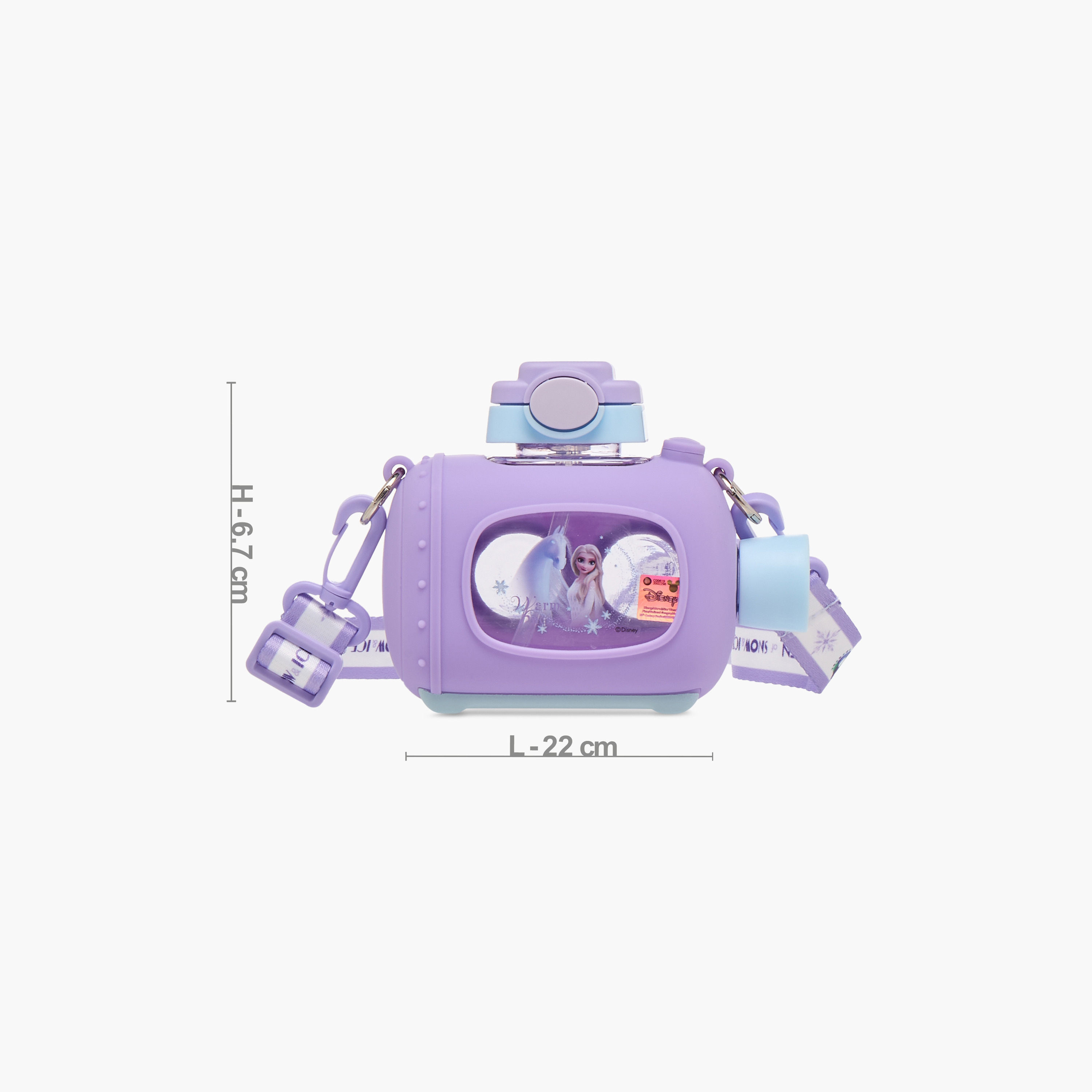 قارورة مياه بحزام قابل للفصل وقشّة وطبعات إلسا من ديزني - 680 مل-school-waterbottles-image-7