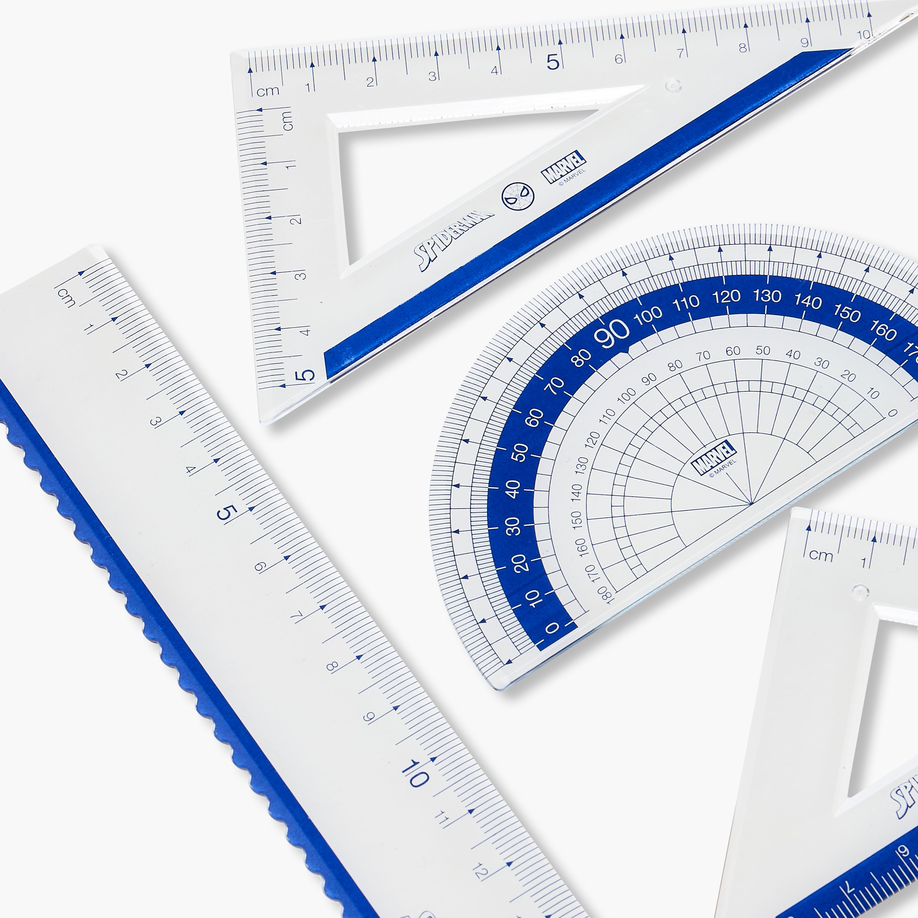 طقم مسطرة هندسية بزخارف سبايدرمان من مارفل-school-stationery-accessories-image-2