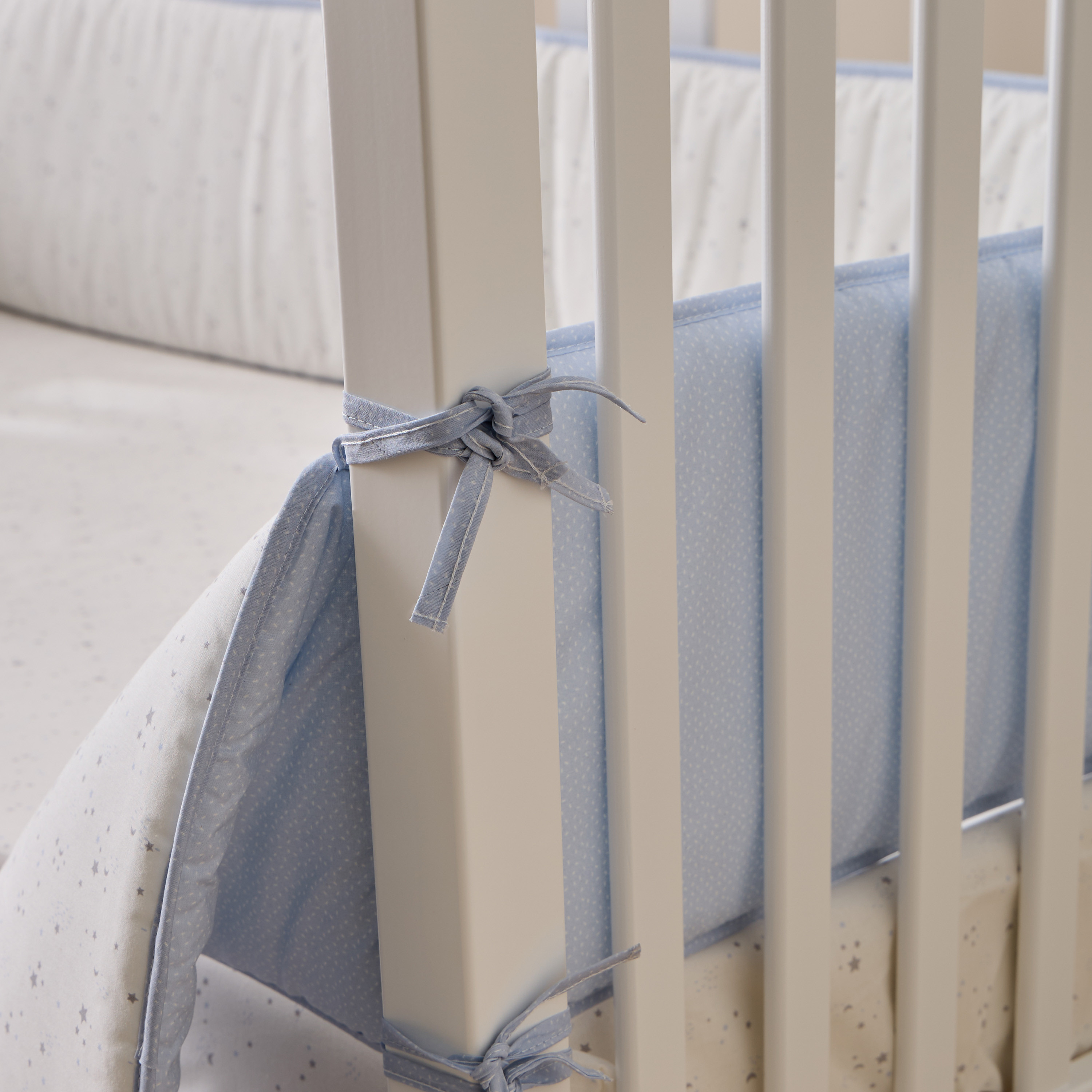 Cambrass Crib Accessory Cot Bumper with Star Print, 390x25 cm, Set of 2-baby-nursery-furniture-cribsandbeds-cribaccessories-image-5