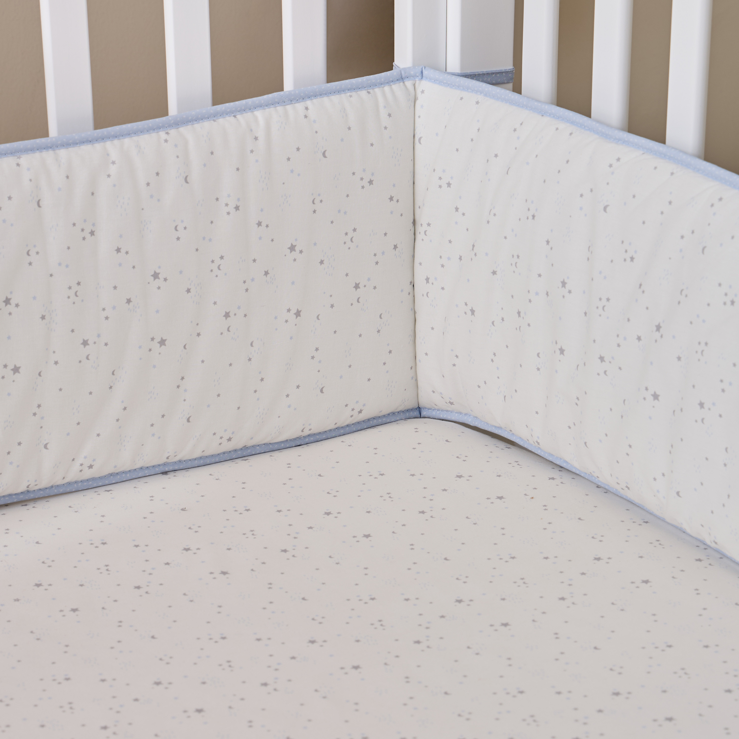 Cambrass Crib Accessory Cot Bumper with Star Print, 390x25 cm, Set of 2-baby-nursery-furniture-cribsandbeds-cribaccessories-image-6