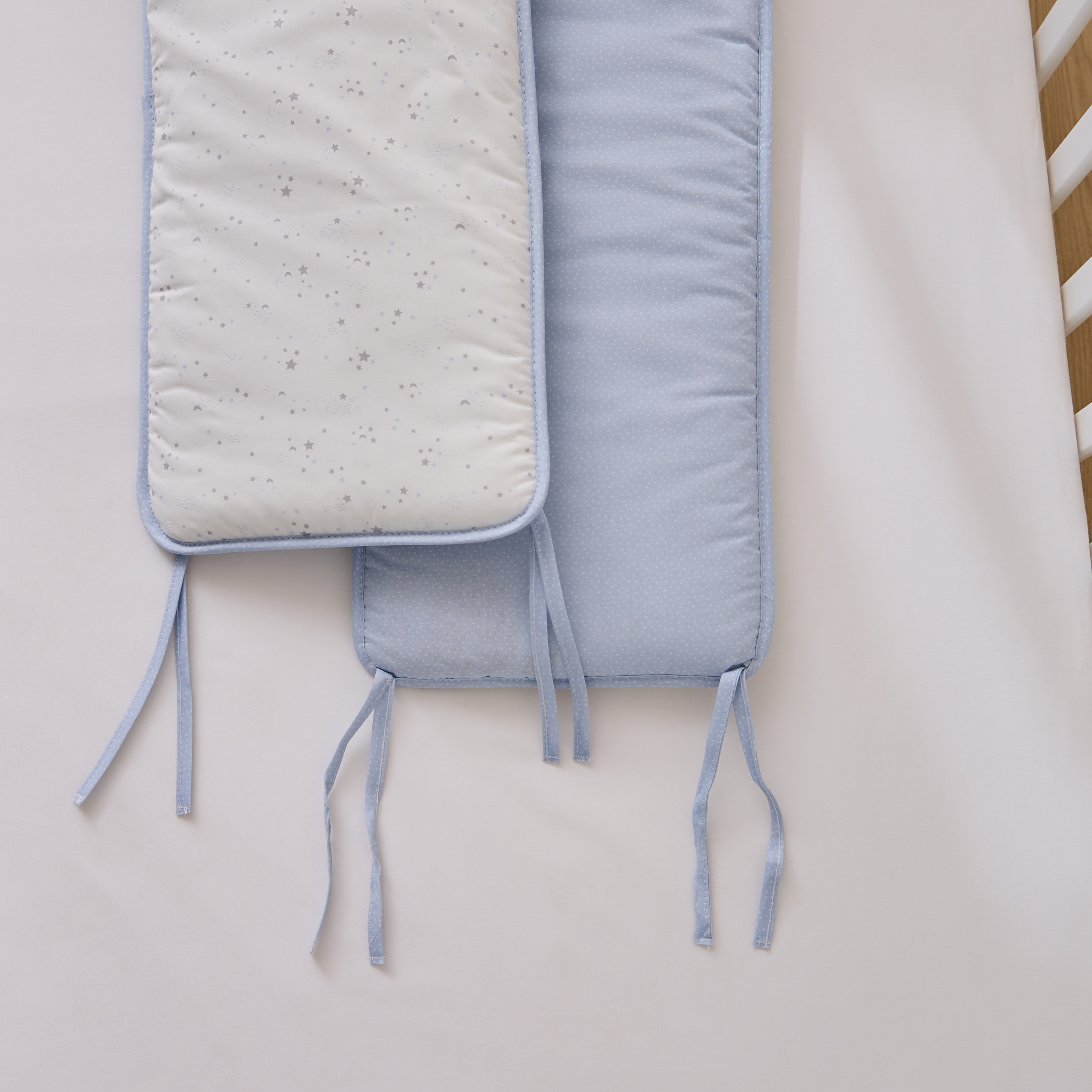 Cambrass Crib Accessory Cot Bumper with Star Print, 390x25 cm, Set of 2-baby-nursery-furniture-cribsandbeds-cribaccessories-image-7