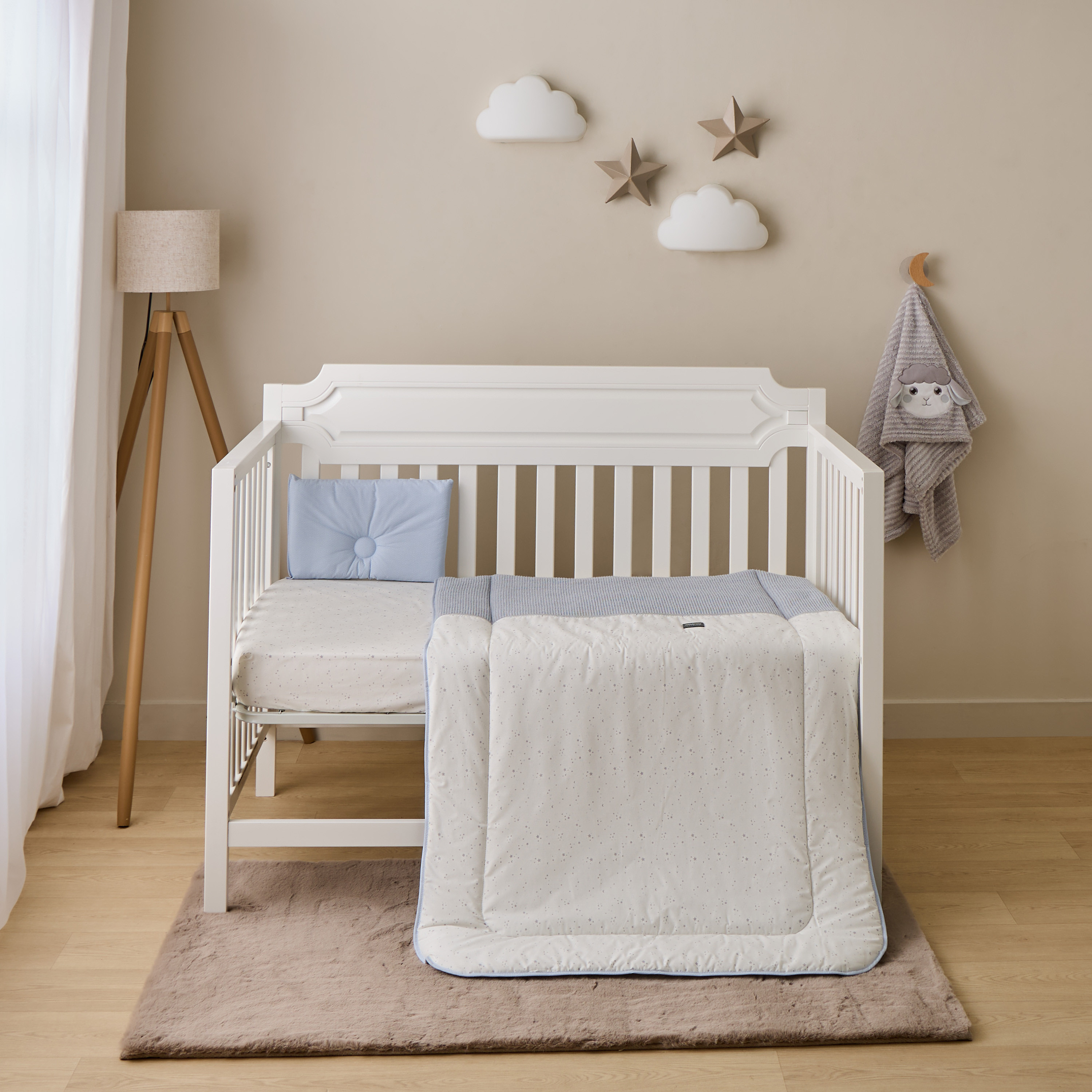 Cambrass Crib Bedding Set  with Printed Design, 70x130 cm, Set of 3-baby-nursery-babybedding-image-1