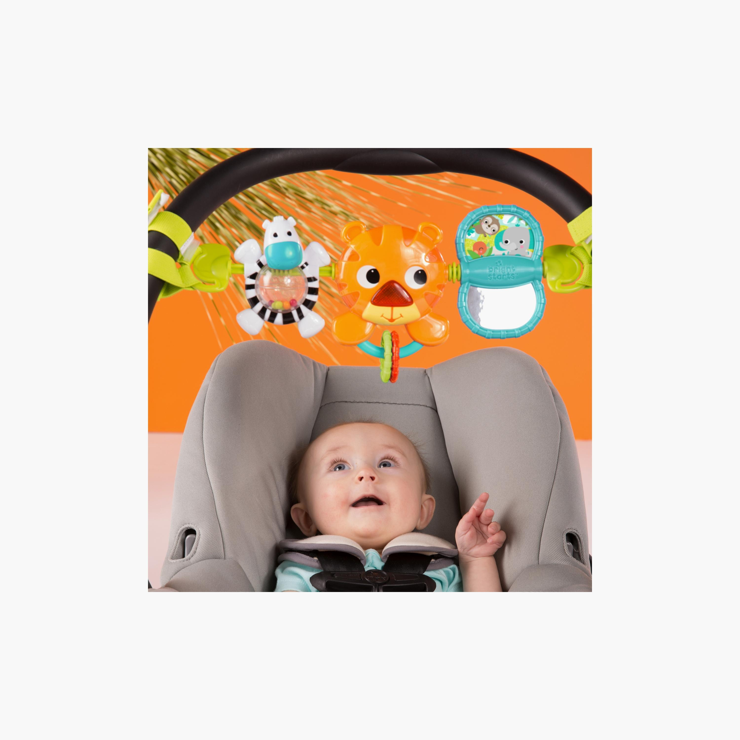 Bright Starts Take Along Carrier Hanging Toy - Jungle Themed - 0-6 Months-toys-babyandtoddlertoys-strollertoys-image-5