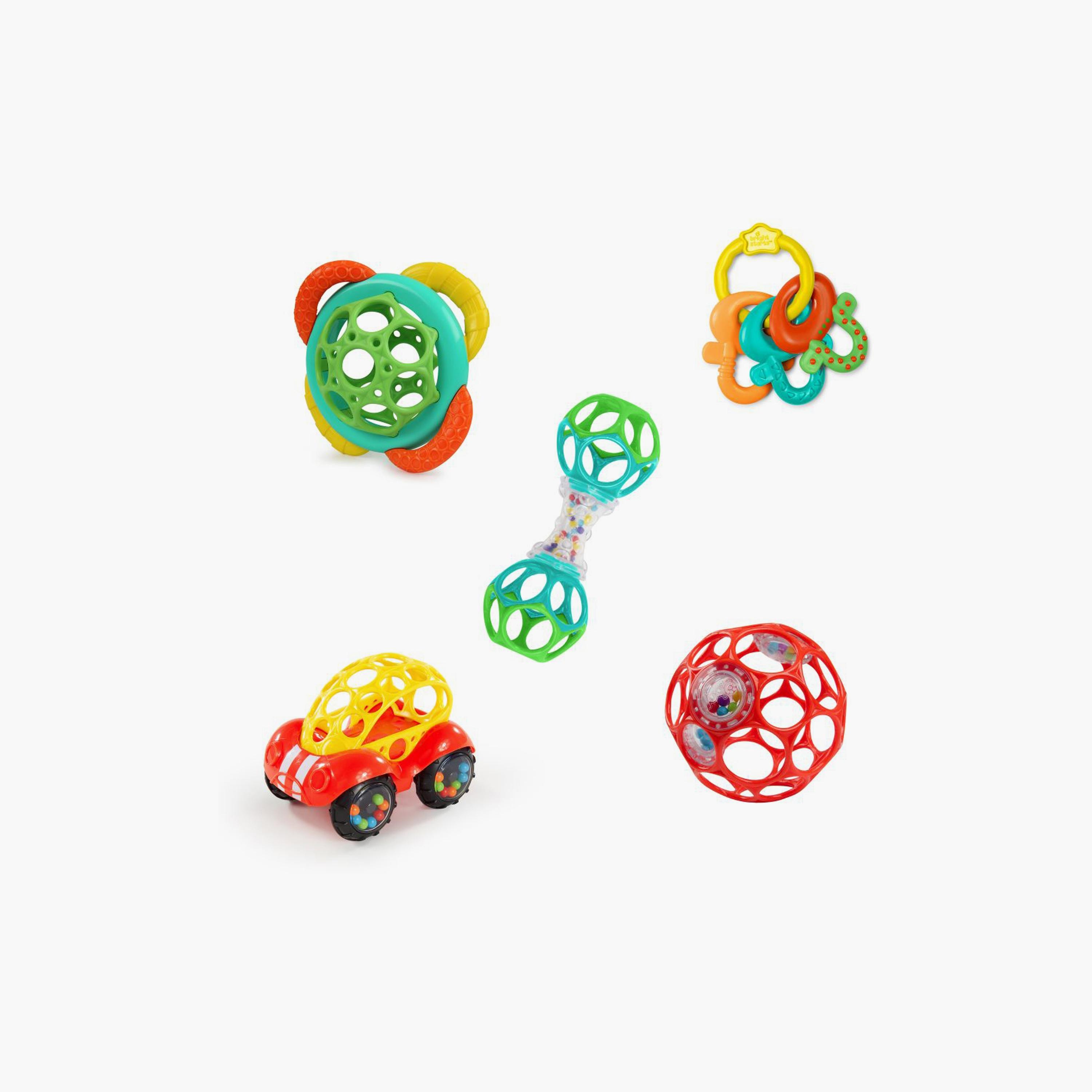 Bright Starts 5-Piece BPA-Free Soothers & Shakers Gift Set - Newborn+-toys-babyandtoddlertoys-learningtoys-image-1