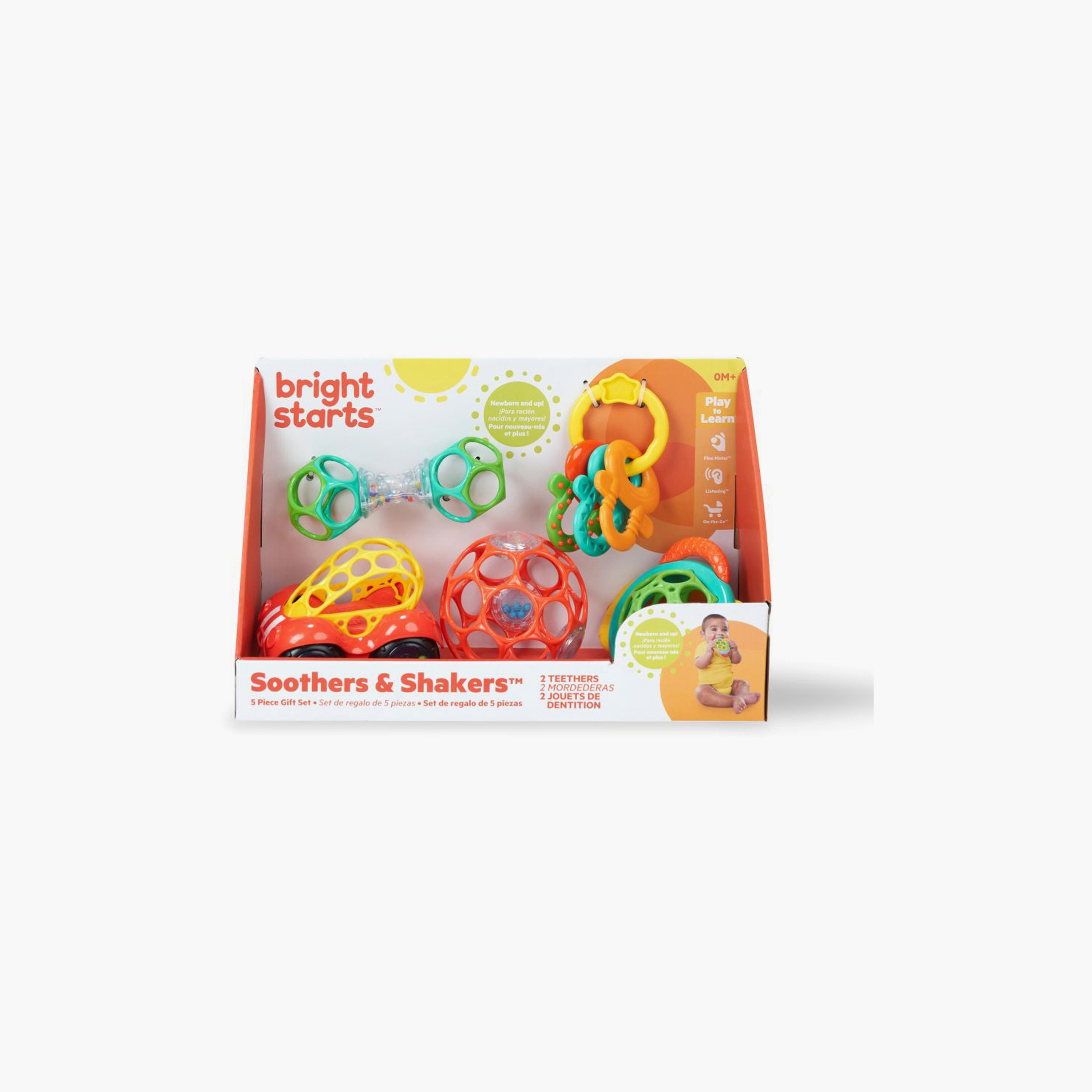 Bright Starts 5-Piece BPA-Free Soothers & Shakers Gift Set - Newborn+-toys-babyandtoddlertoys-learningtoys-image-2