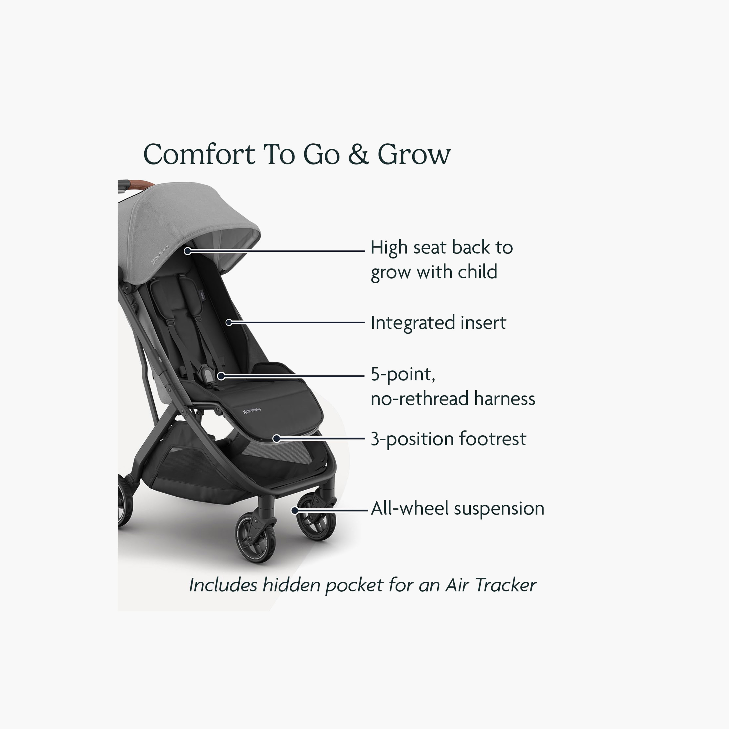 UPPAbaby Minu V3 Cabin Approved Stroller with Metal Frame and Fold-Friendly Adapters-baby-gear-strollersandprams-strollers-image-5