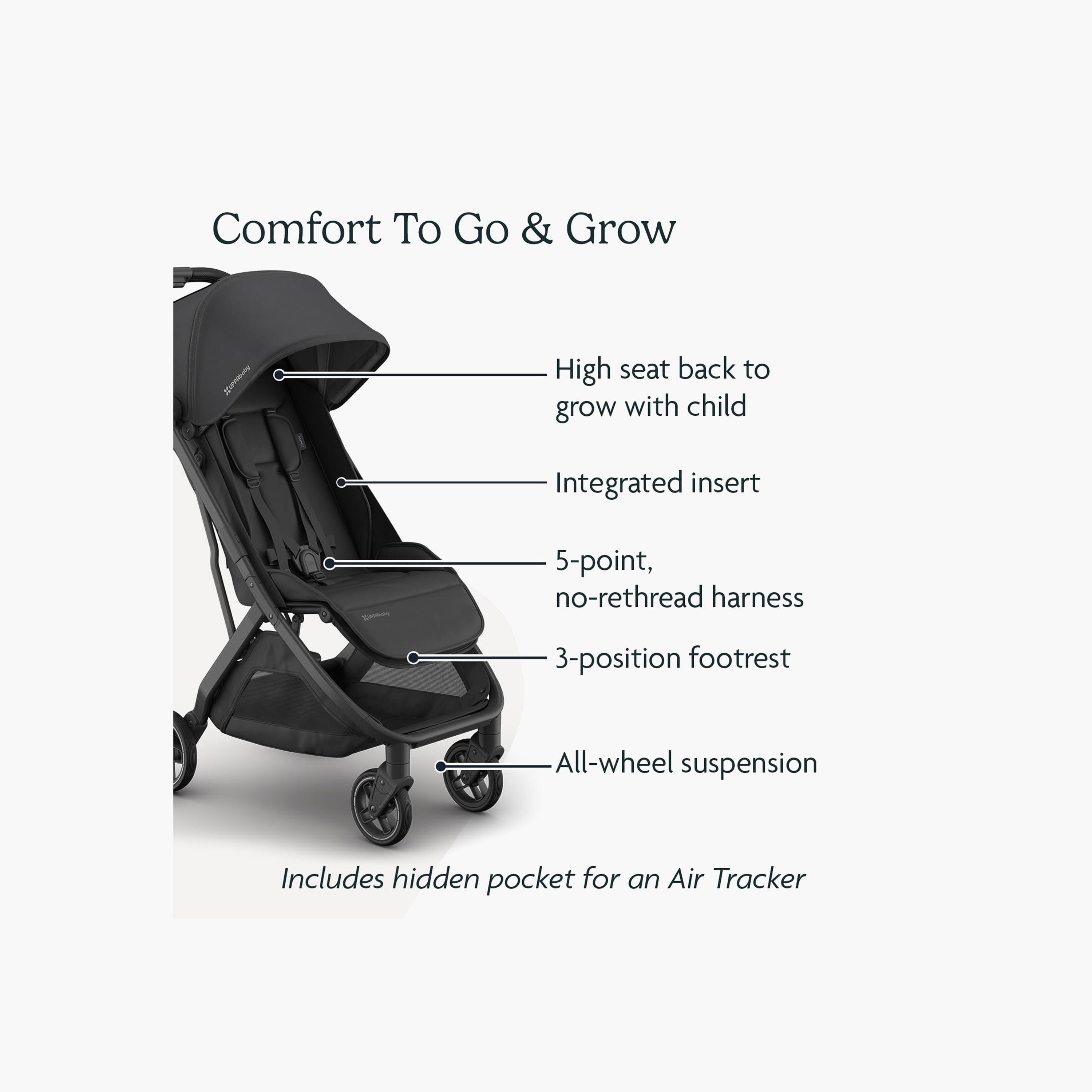UPPAbaby Minu V3 Cabin Approved Stroller with Metal Frame and Fold-Friendly Adapters-baby-gear-strollersandprams-strollers-image-5