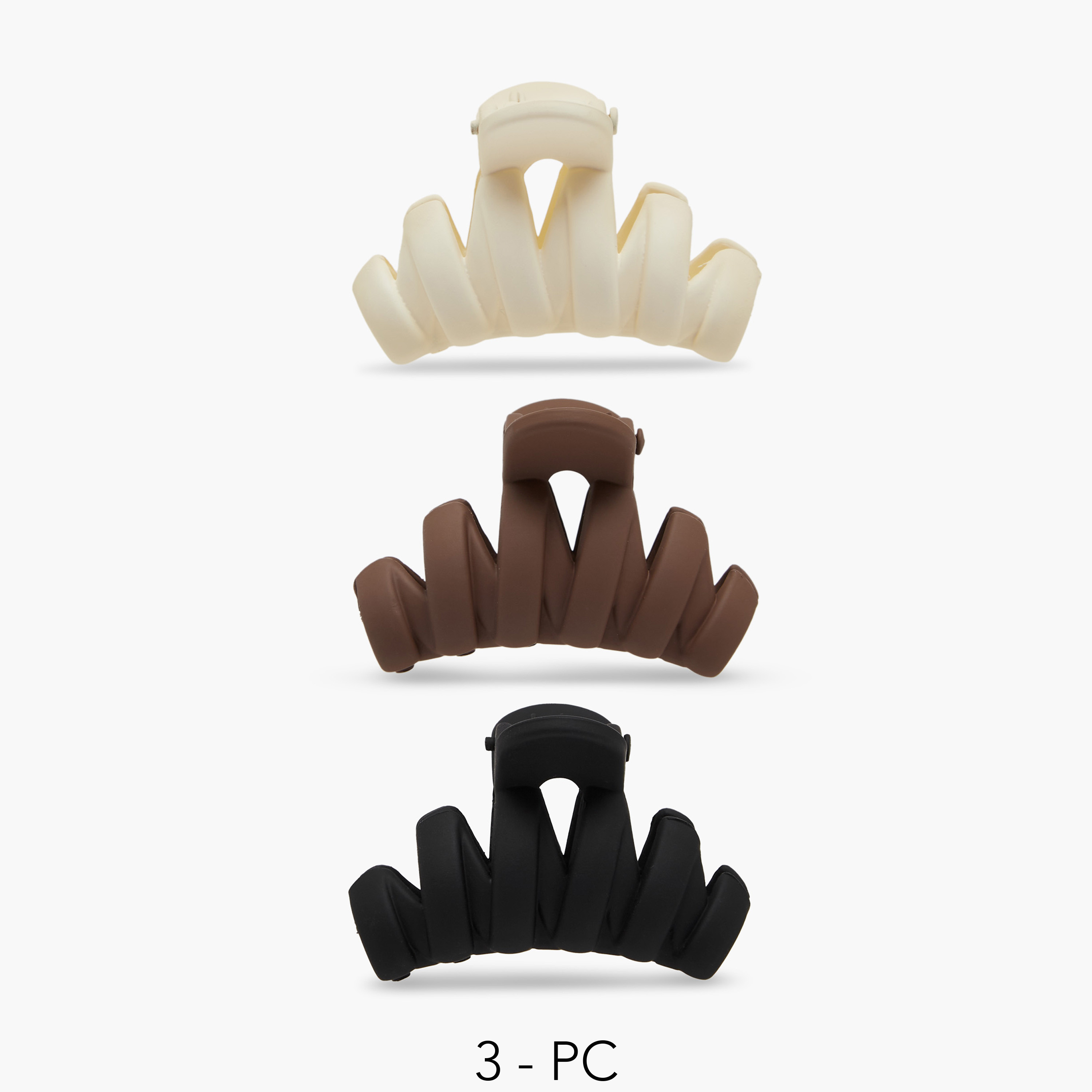 طقم مشابك شعر 3 قطع سادة-women-hairaccessories-clamps-image-1