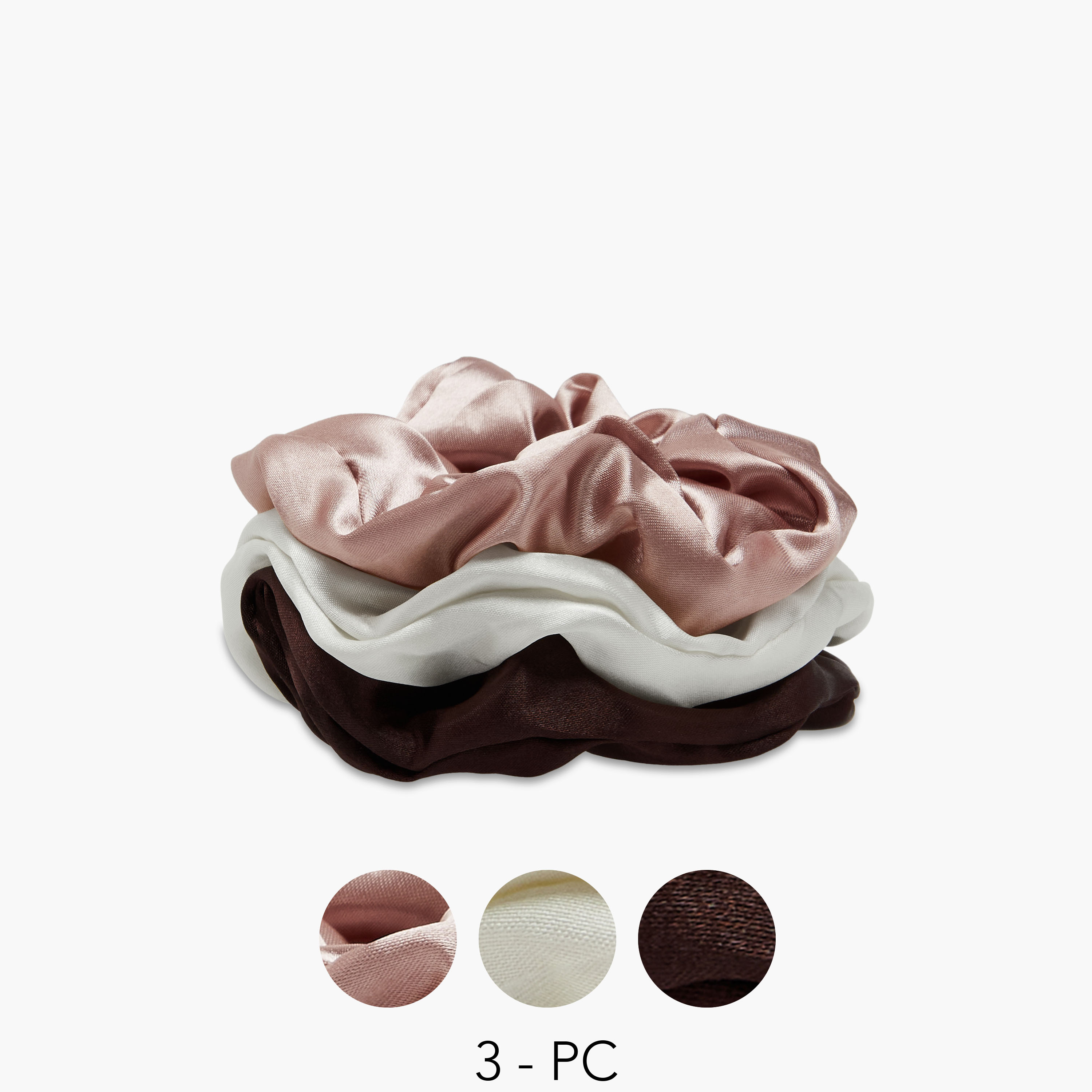ربطة شعر سكرانشي سادة - طقم من 3 قطع-women-hairaccessories-scrunchies-image-1