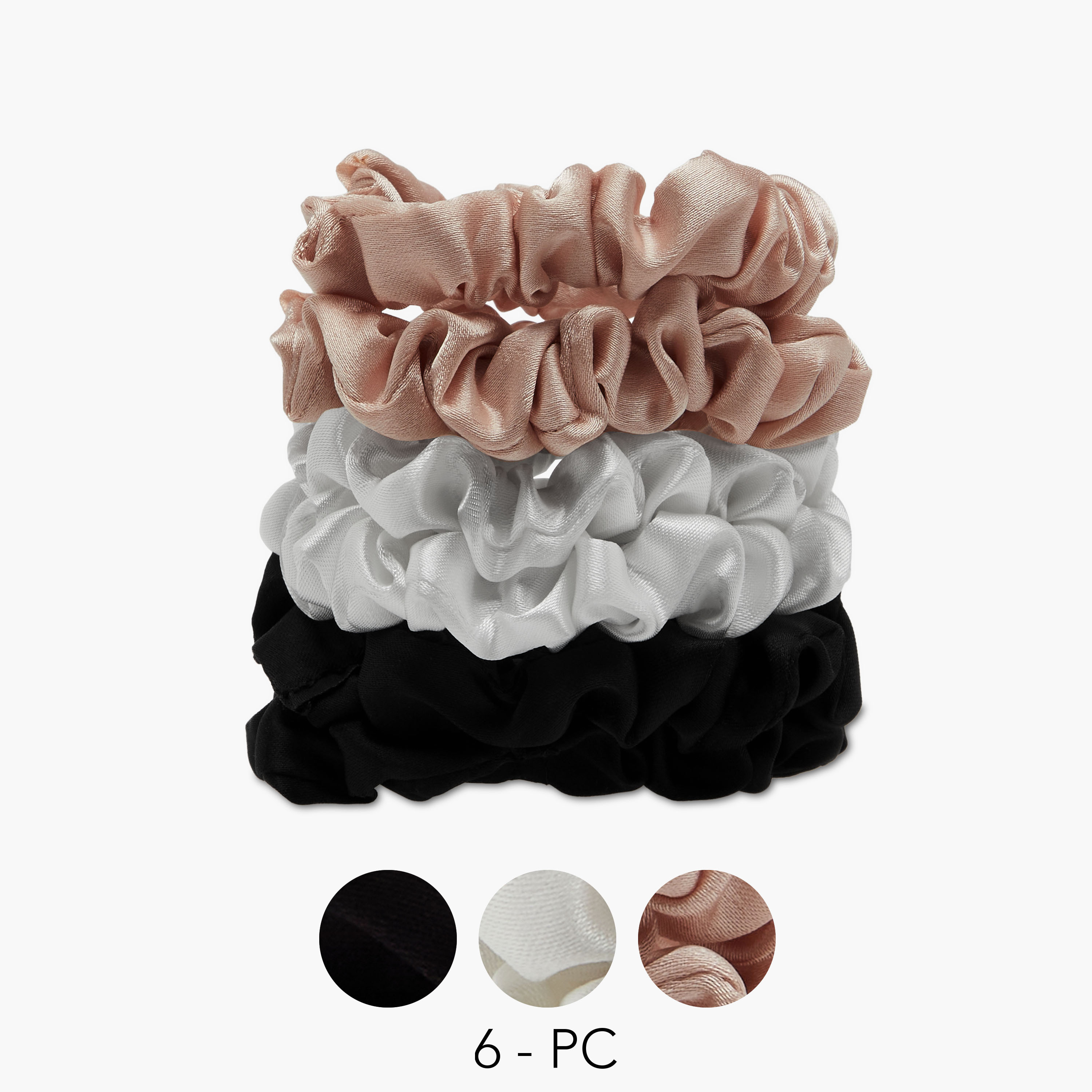 Solid Hair Scrunchie - Set of 6-women-hairaccessories-scrunchies-image-1