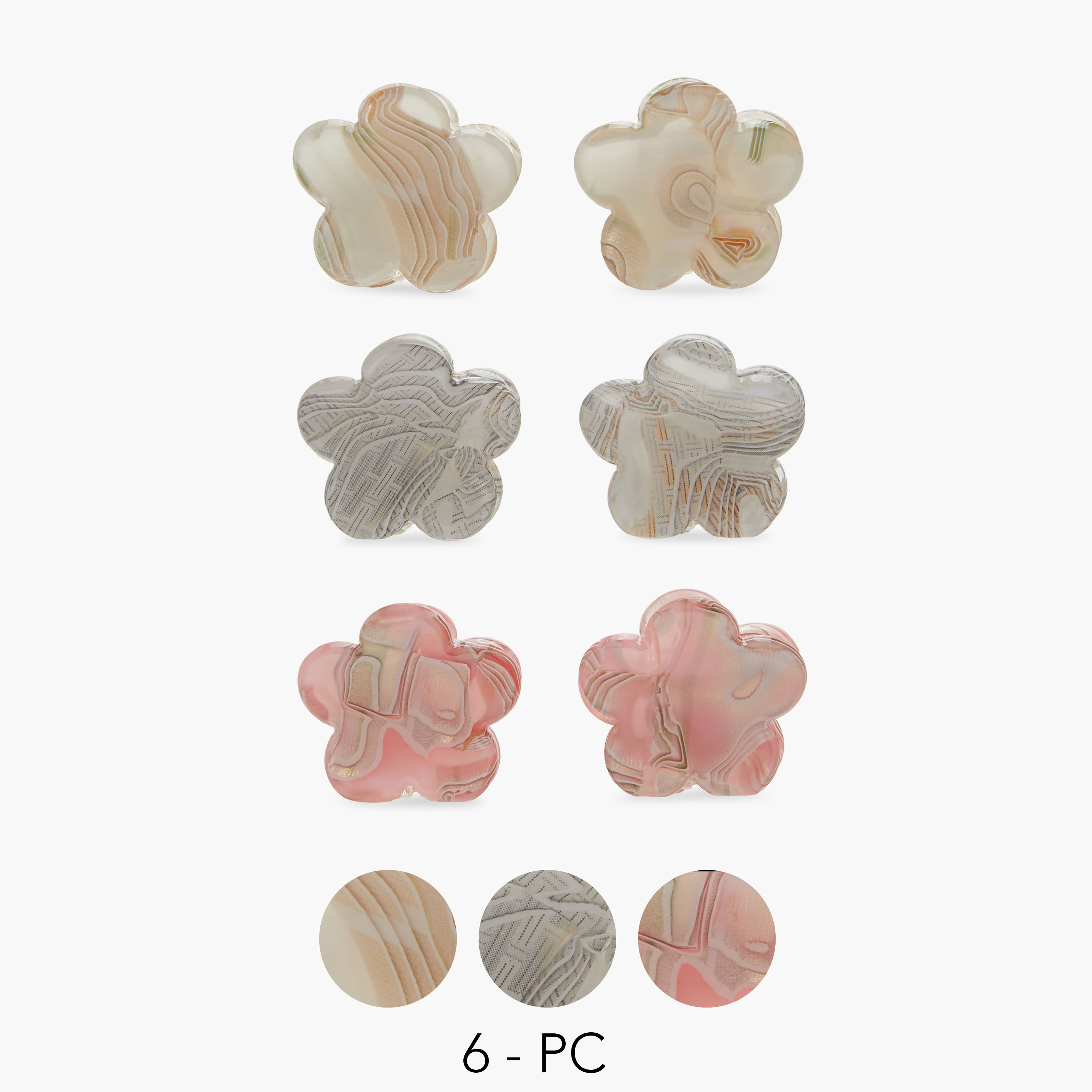 مشبك شعر زهري - طقم من 6 قطع-women-hairaccessories-clamps-image-1