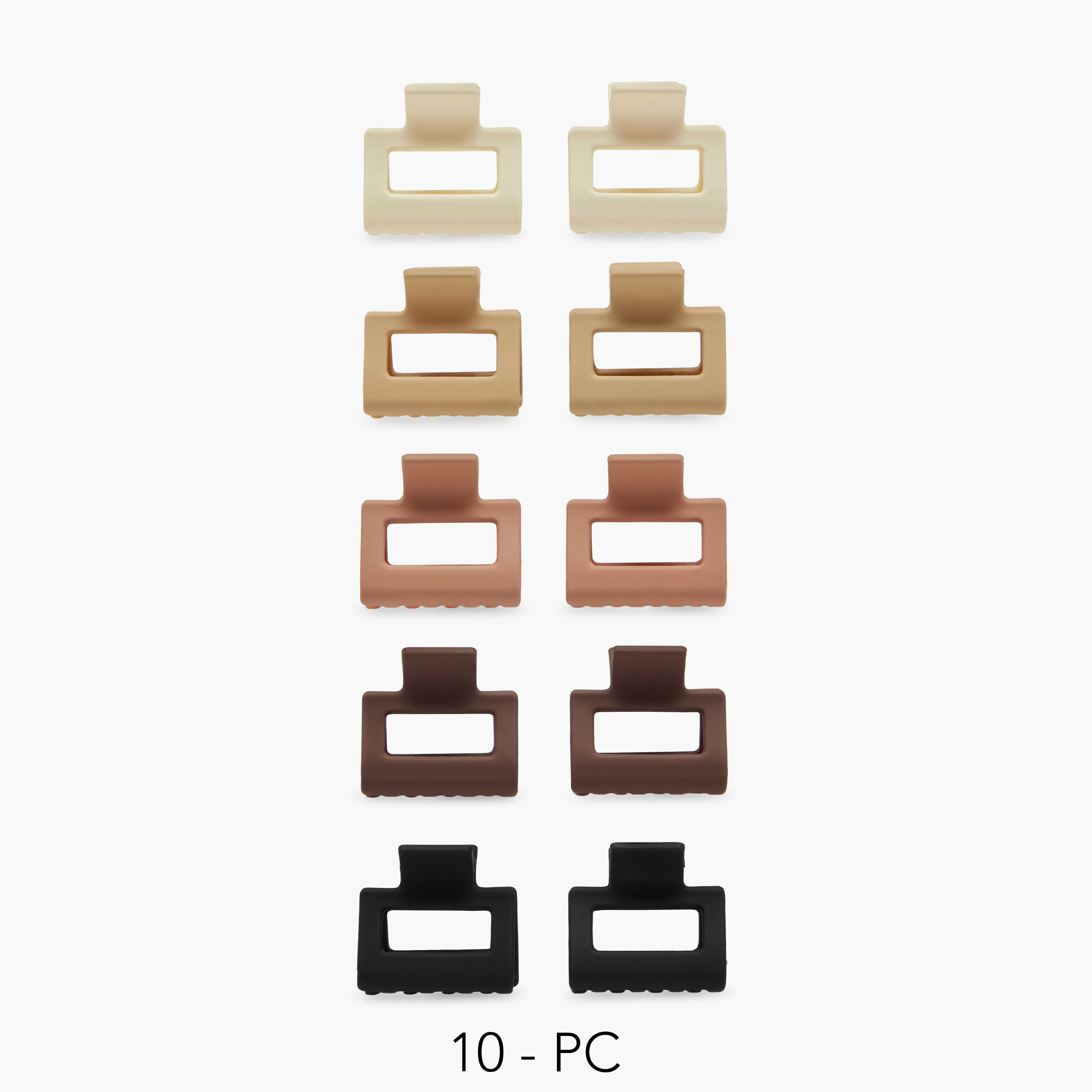 مشابك شعر سادة - طقم من 10 قطع-women-hairaccessories-clamps-image-1