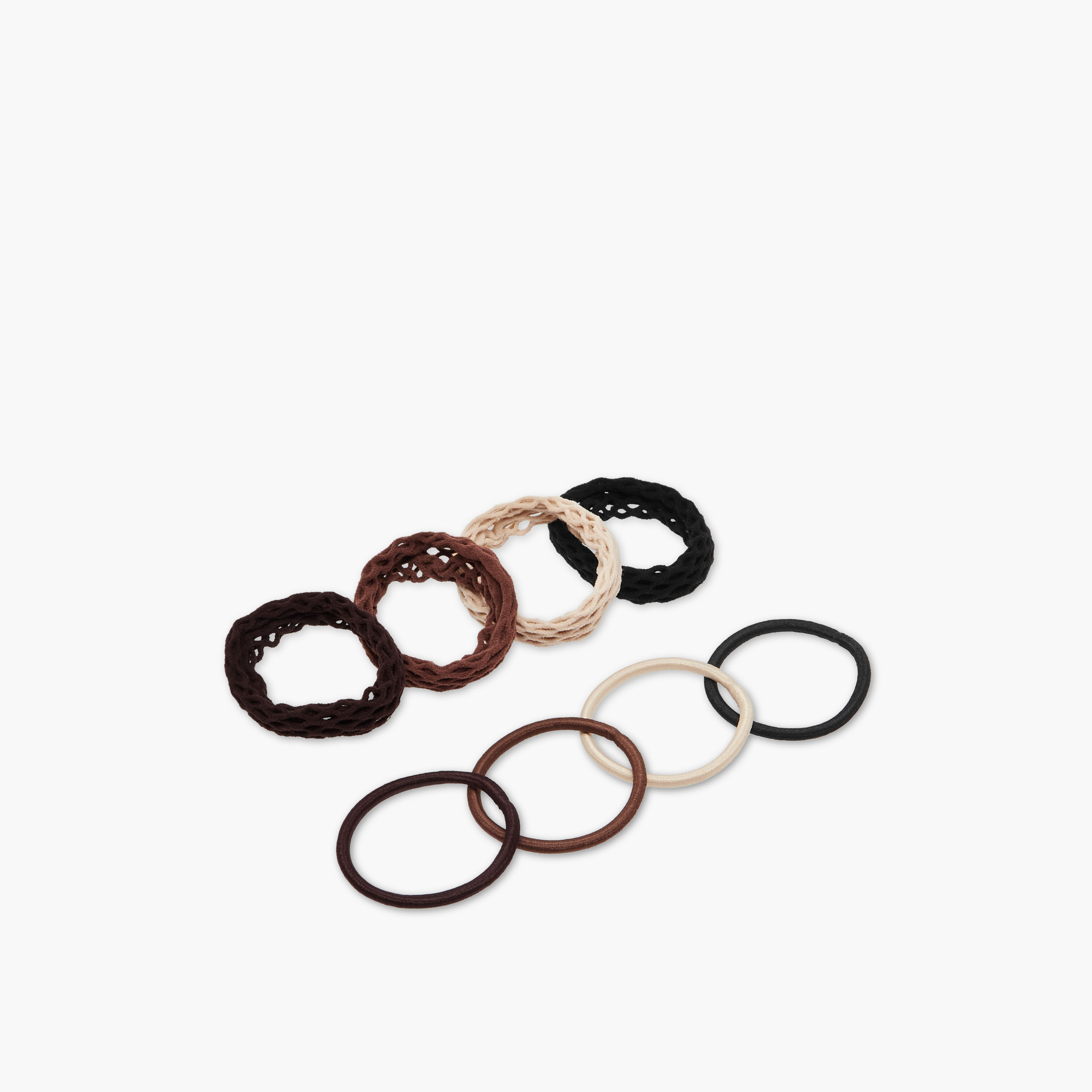 Solid Hair Tie - Set of 8-women-hairaccessories-bands-image-4