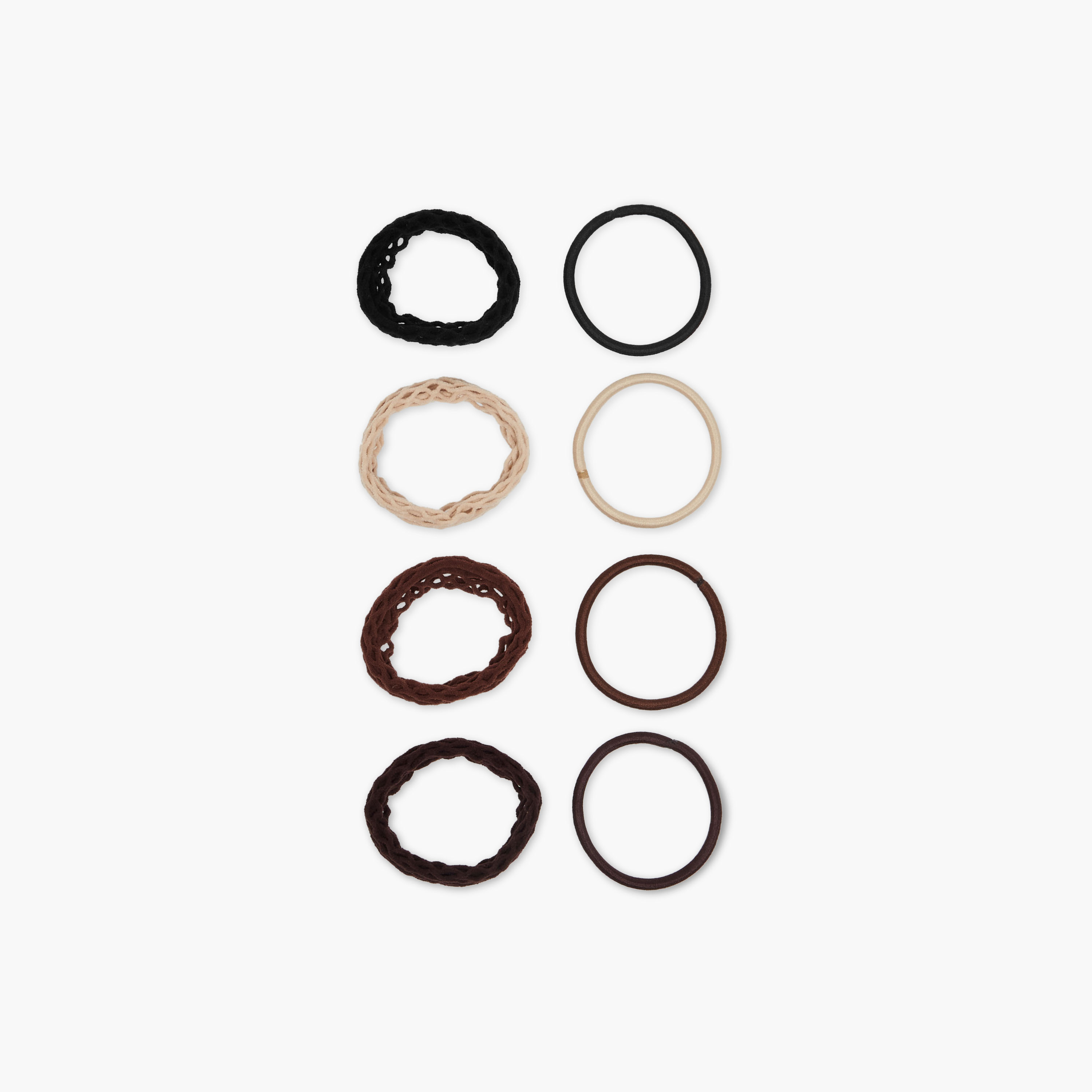 Solid Hair Tie - Set of 8-women-hairaccessories-bands-image-5