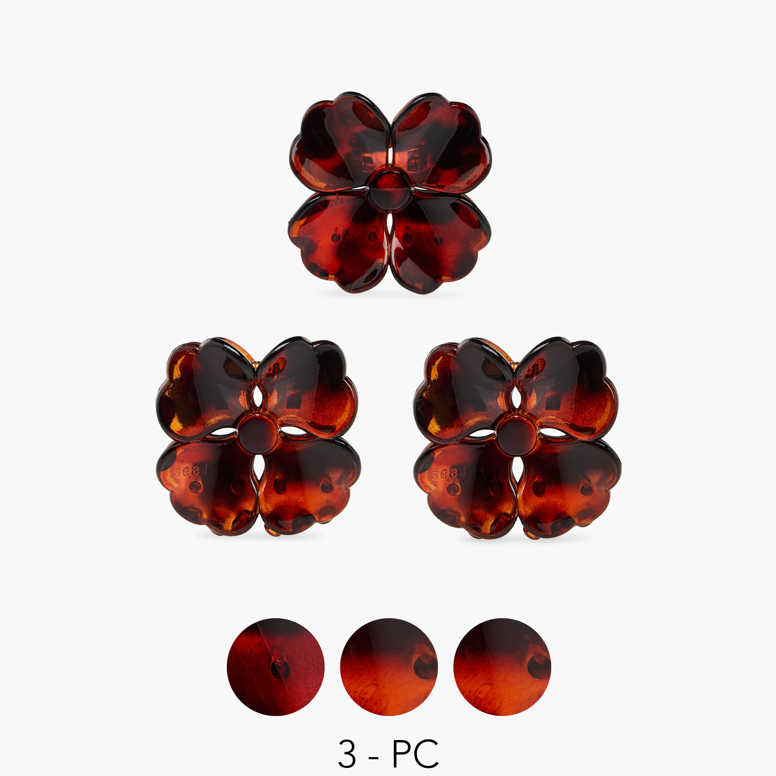 Floral Hair Clamp - Set of 3-women-hairaccessories-clamps-image-1