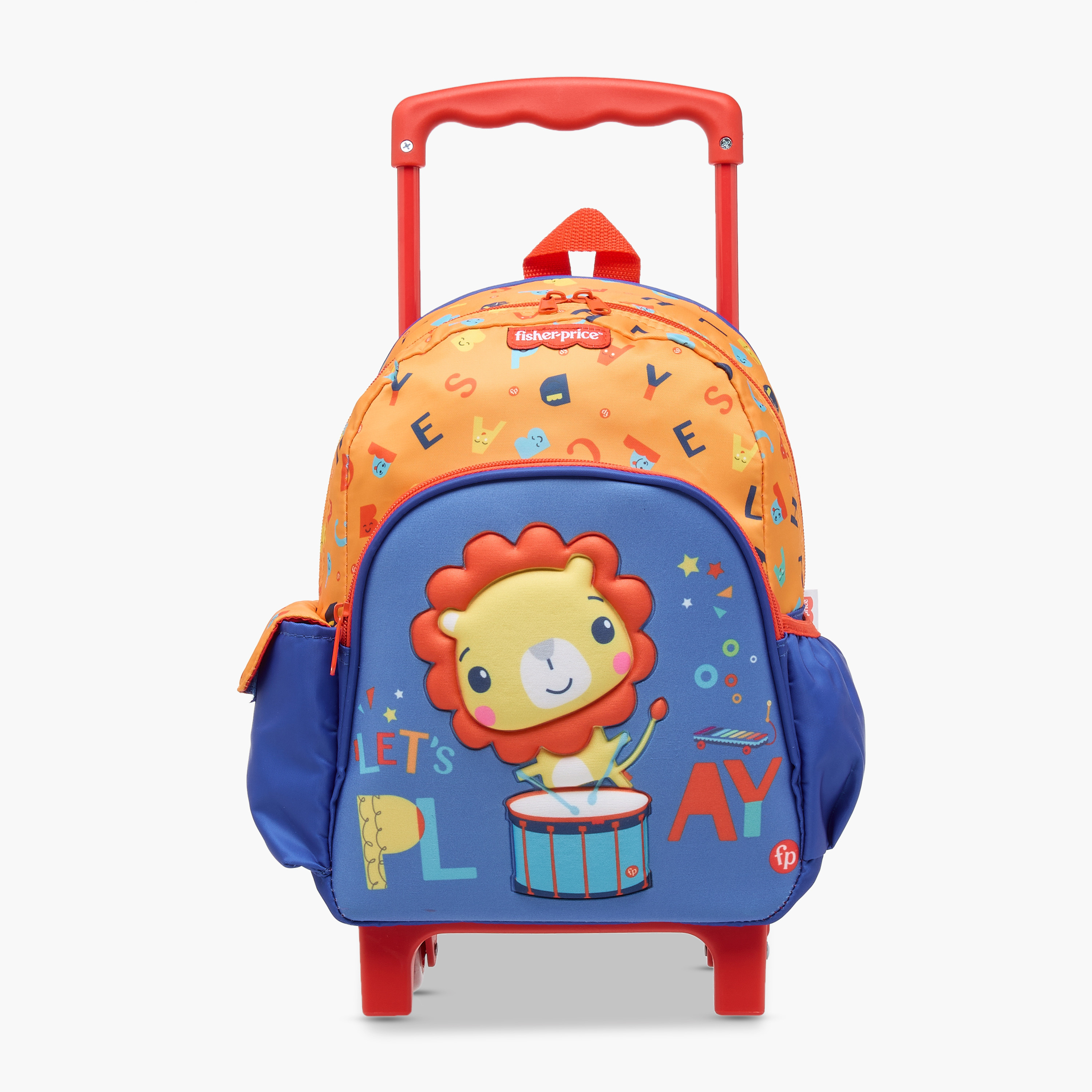 شنطة ظهر ترولي بطبعات بمقبض قابل للسحب وسحاب إغلاق من فيشر-برايس - 12 بوصة-school-bagsandbackpacks-trolleybags-image-1